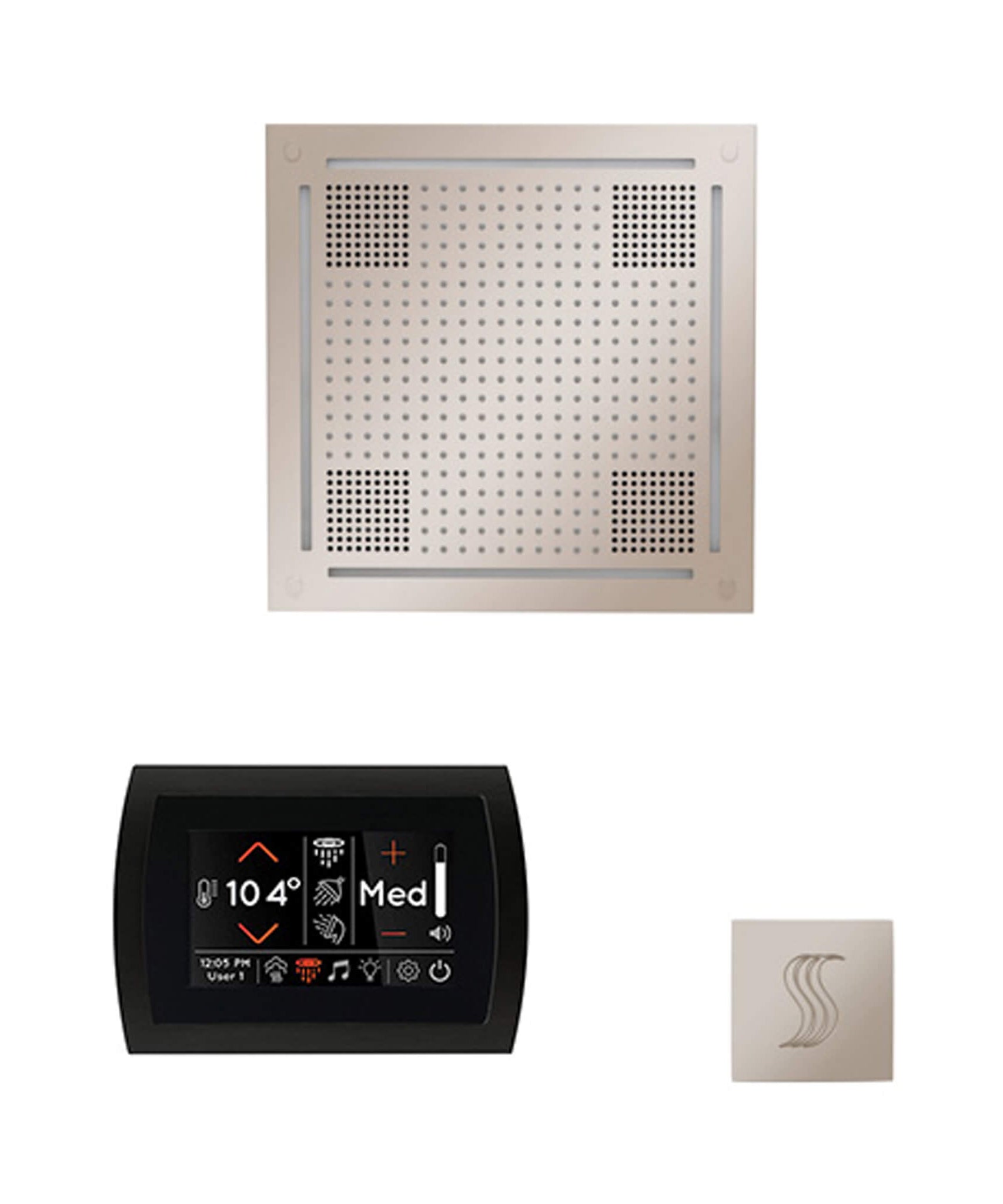 ThermaSol SignaTouch 5-Inch Display Steam Control Package With HydroVive Rainhead (SAK12821)