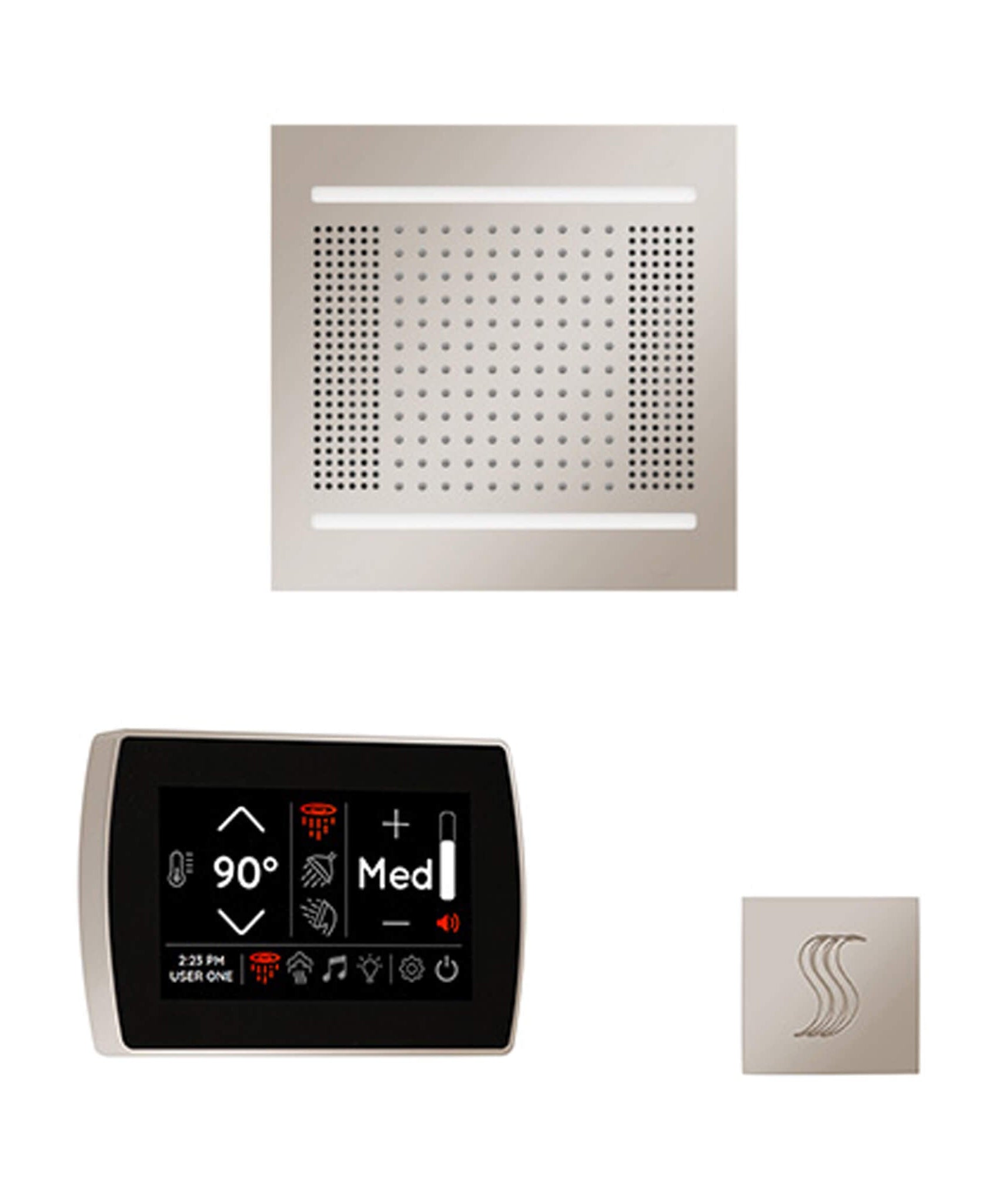 ThermaSol SignaTouch 5-Inch Display Steam Control Package With HydroVive Rainhead (SAK12821)