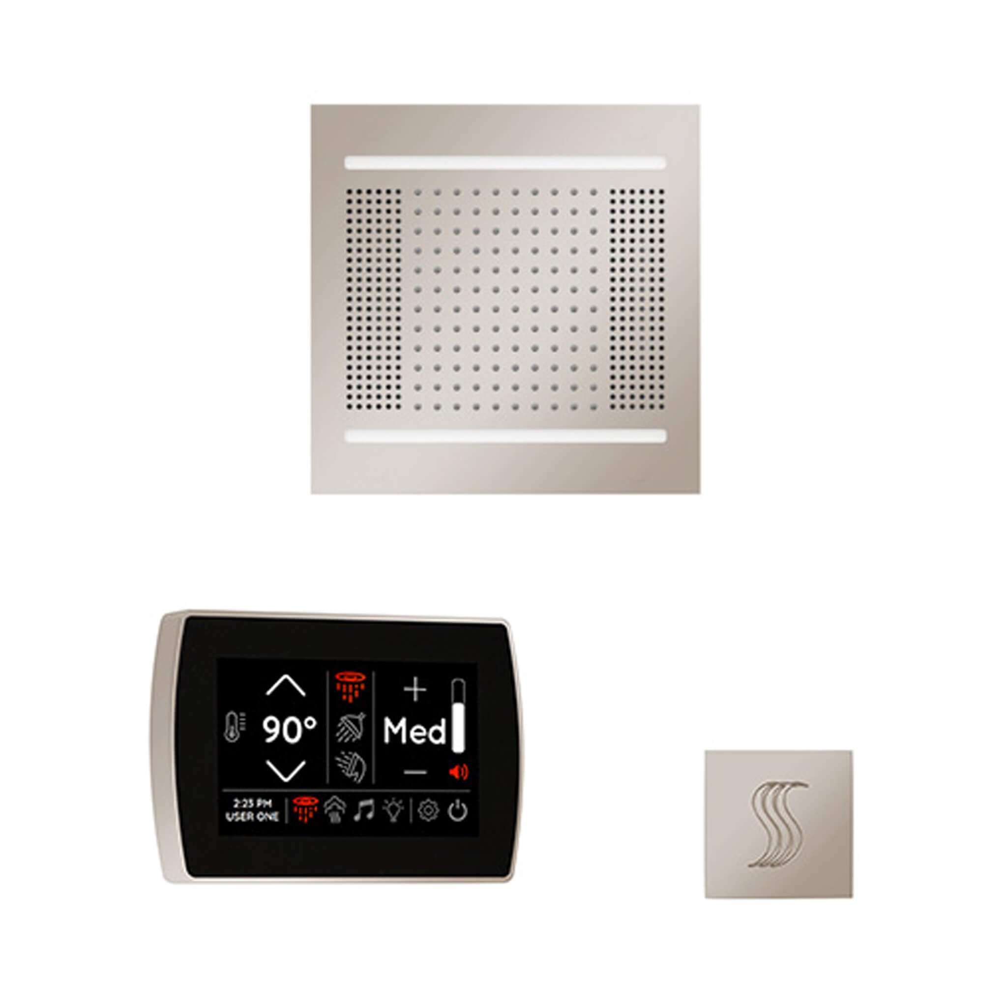 ThermaSol SignaTouch 5-Inch Display Steam Control Package With HydroVive Rainhead (SAK12821)