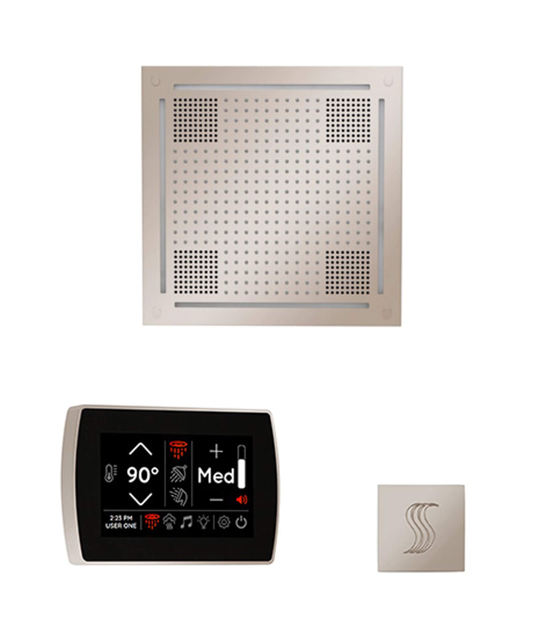 ThermaSol SignaTouch 5-Inch Display Steam Control Package With HydroVive Rainhead (SAK12821)
