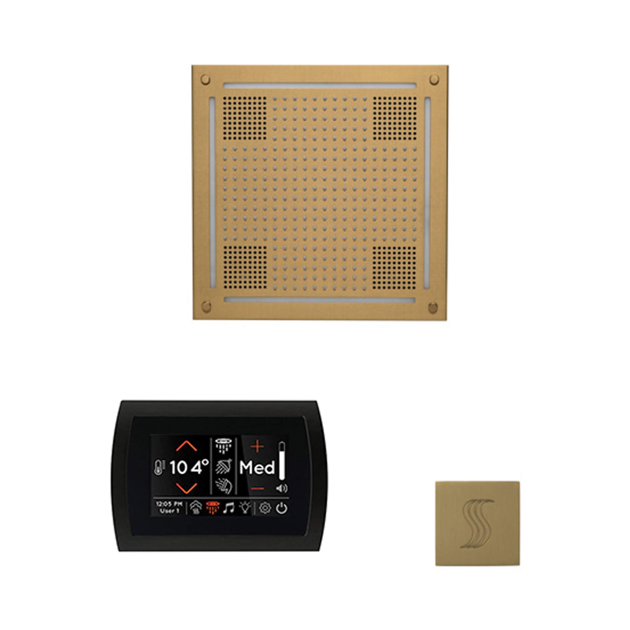 ThermaSol SignaTouch 5-Inch Display Steam Control Package With HydroVive Rainhead (SAK12821)