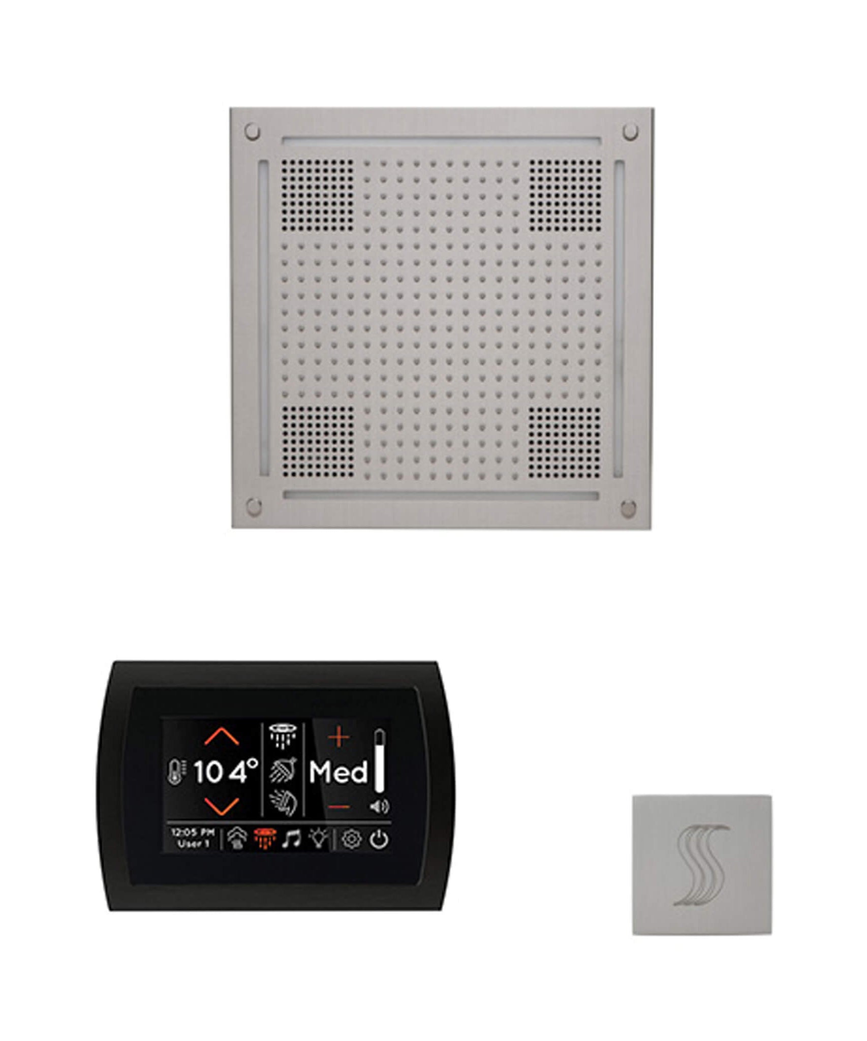 ThermaSol SignaTouch 5-Inch Display Steam Control Package With HydroVive Rainhead (SAK12821)