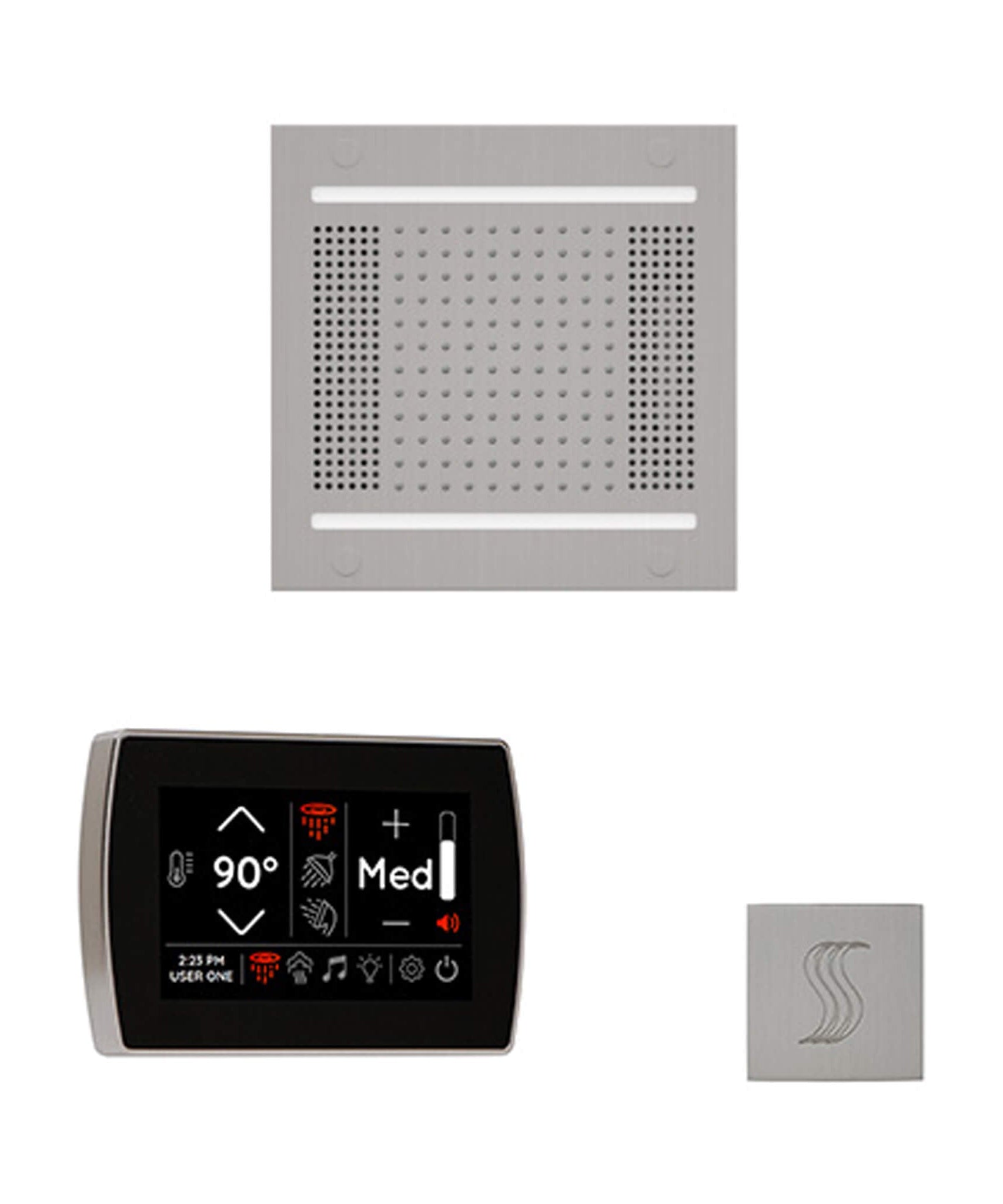 ThermaSol SignaTouch 5-Inch Display Steam Control Package With HydroVive Rainhead (SAK12821)
