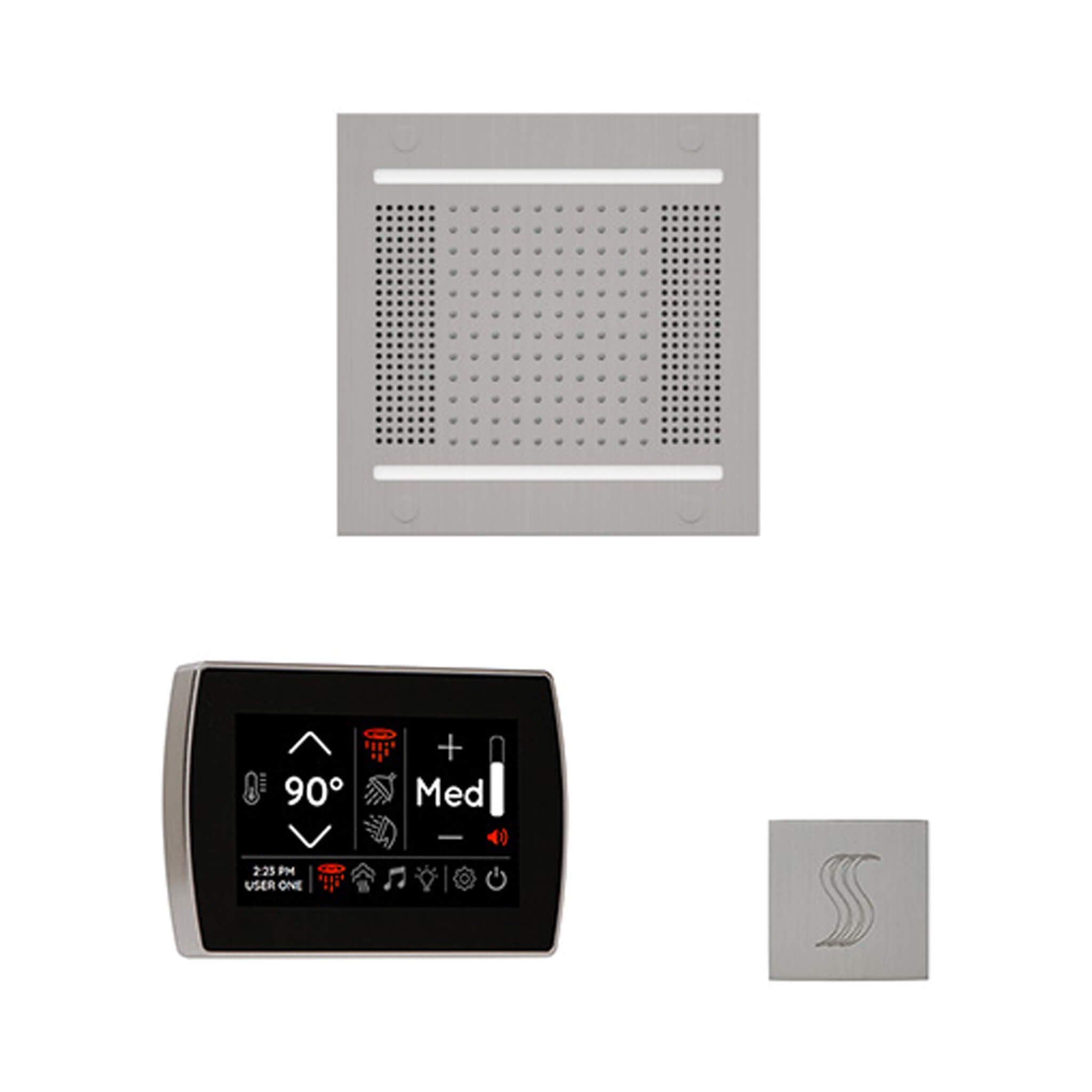 ThermaSol SignaTouch 5-Inch Display Steam Control Package With HydroVive Rainhead (SAK12821)