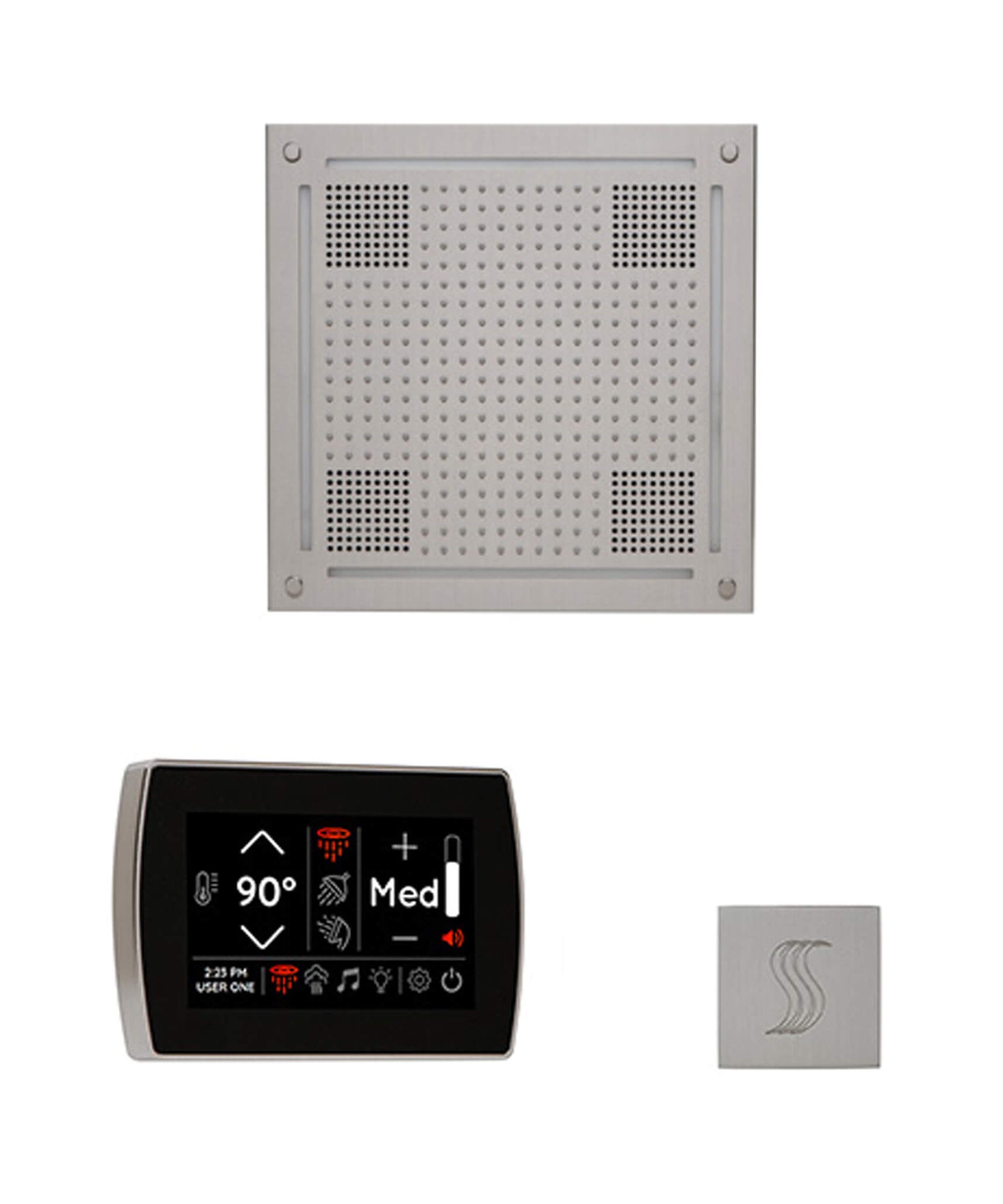 ThermaSol SignaTouch 5-Inch Display Steam Control Package With HydroVive Rainhead (SAK12821)