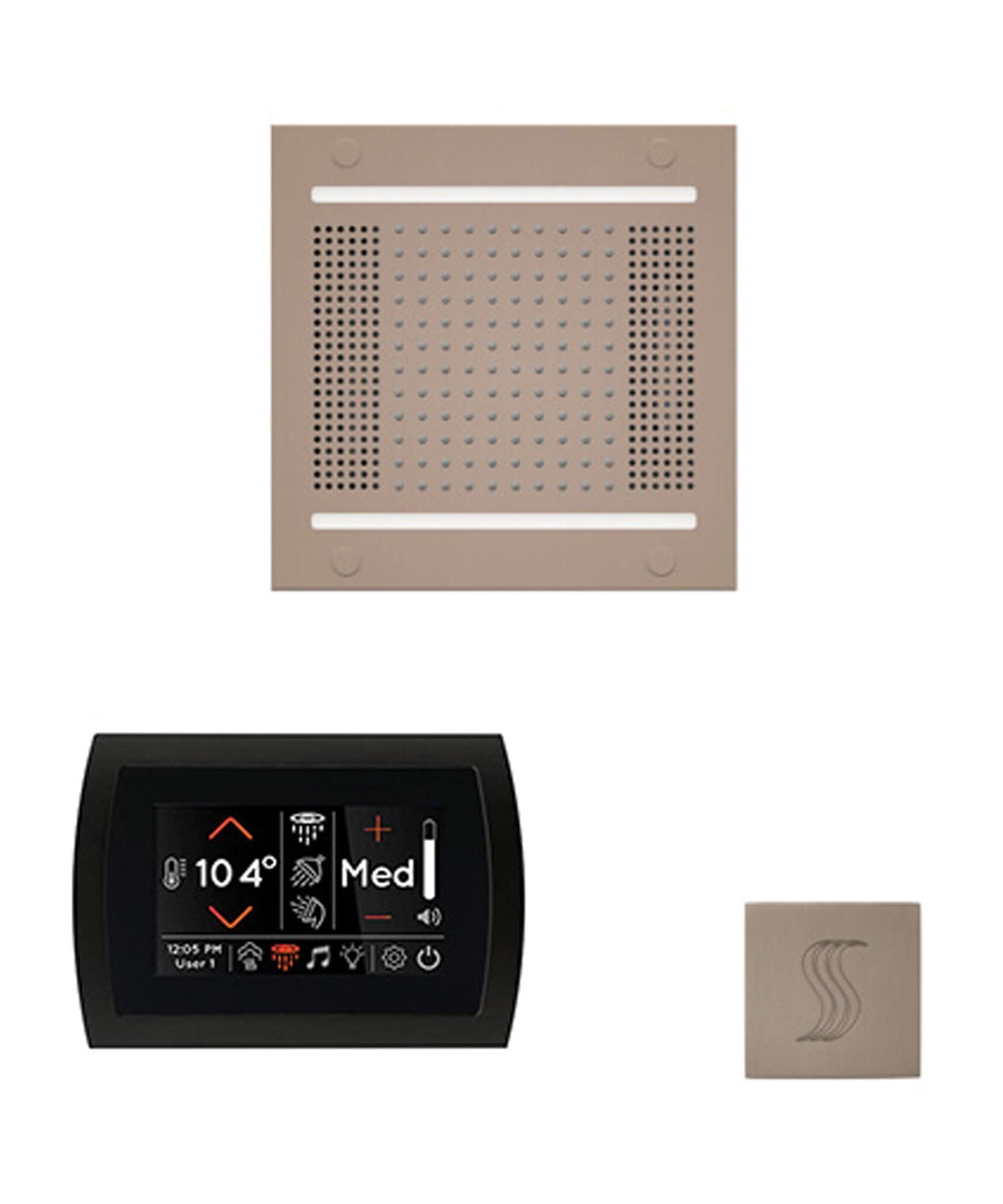 ThermaSol SignaTouch 5-Inch Display Steam Control Package With HydroVive Rainhead (SAK12821)