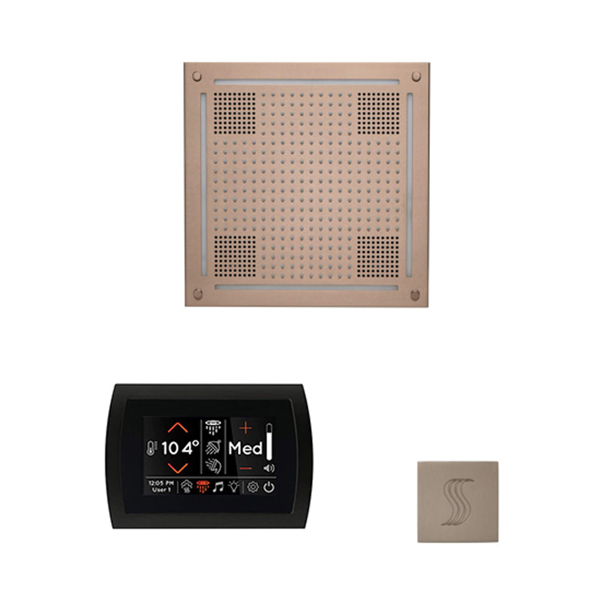 ThermaSol SignaTouch 5-Inch Display Steam Control Package With HydroVive Rainhead (SAK12821)