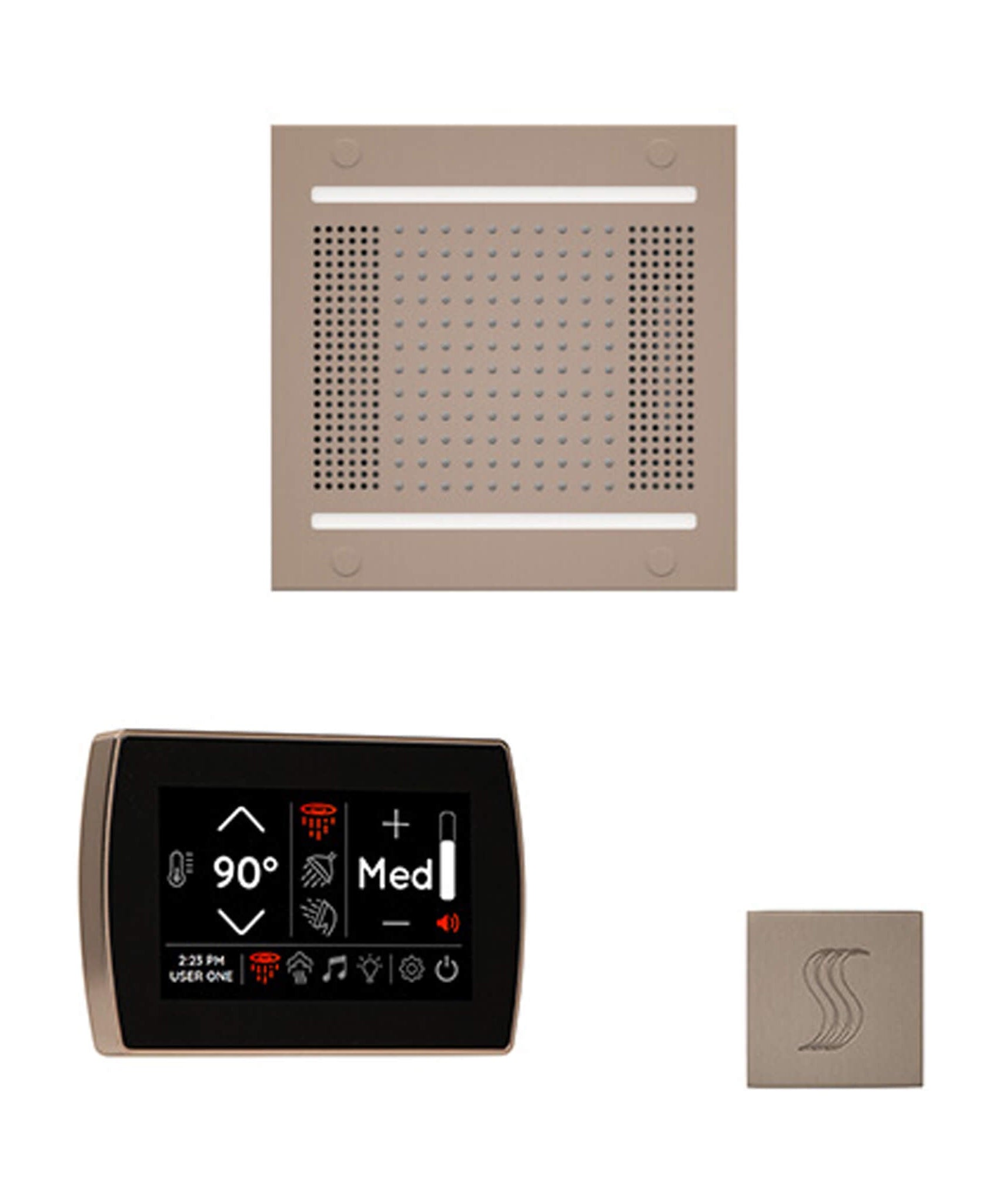 ThermaSol SignaTouch 5-Inch Display Steam Control Package With HydroVive Rainhead (SAK12821)