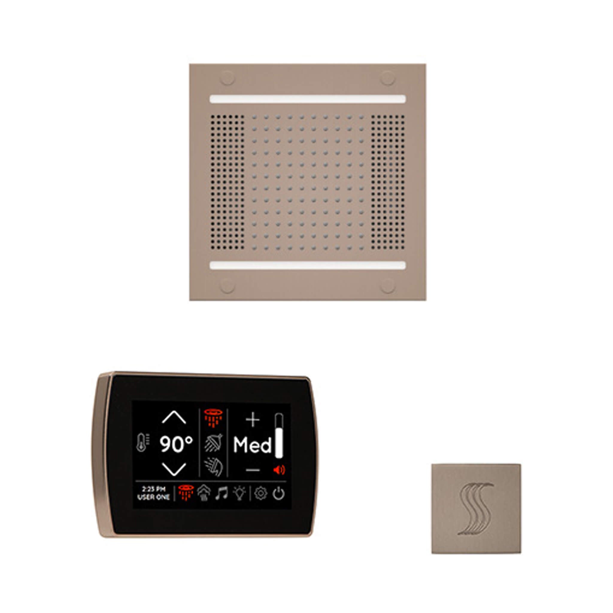 ThermaSol SignaTouch 5-Inch Display Steam Control Package With HydroVive Rainhead (SAK12821)