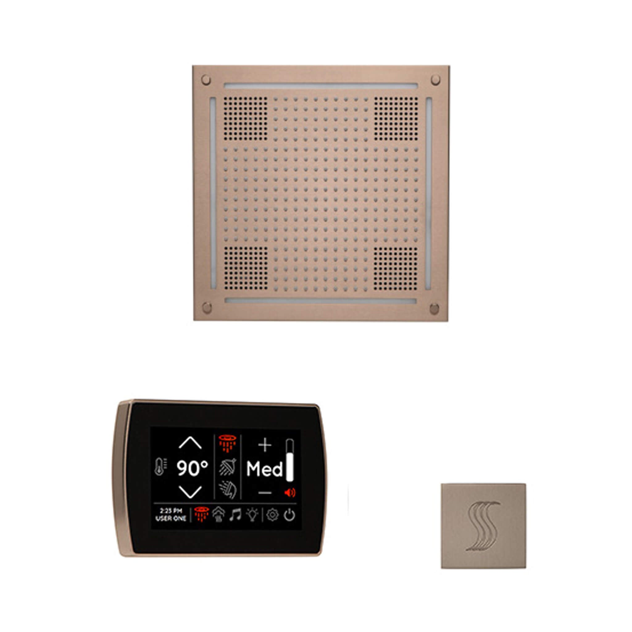 ThermaSol SignaTouch 5-Inch Display Steam Control Package With HydroVive Rainhead (SAK12821)