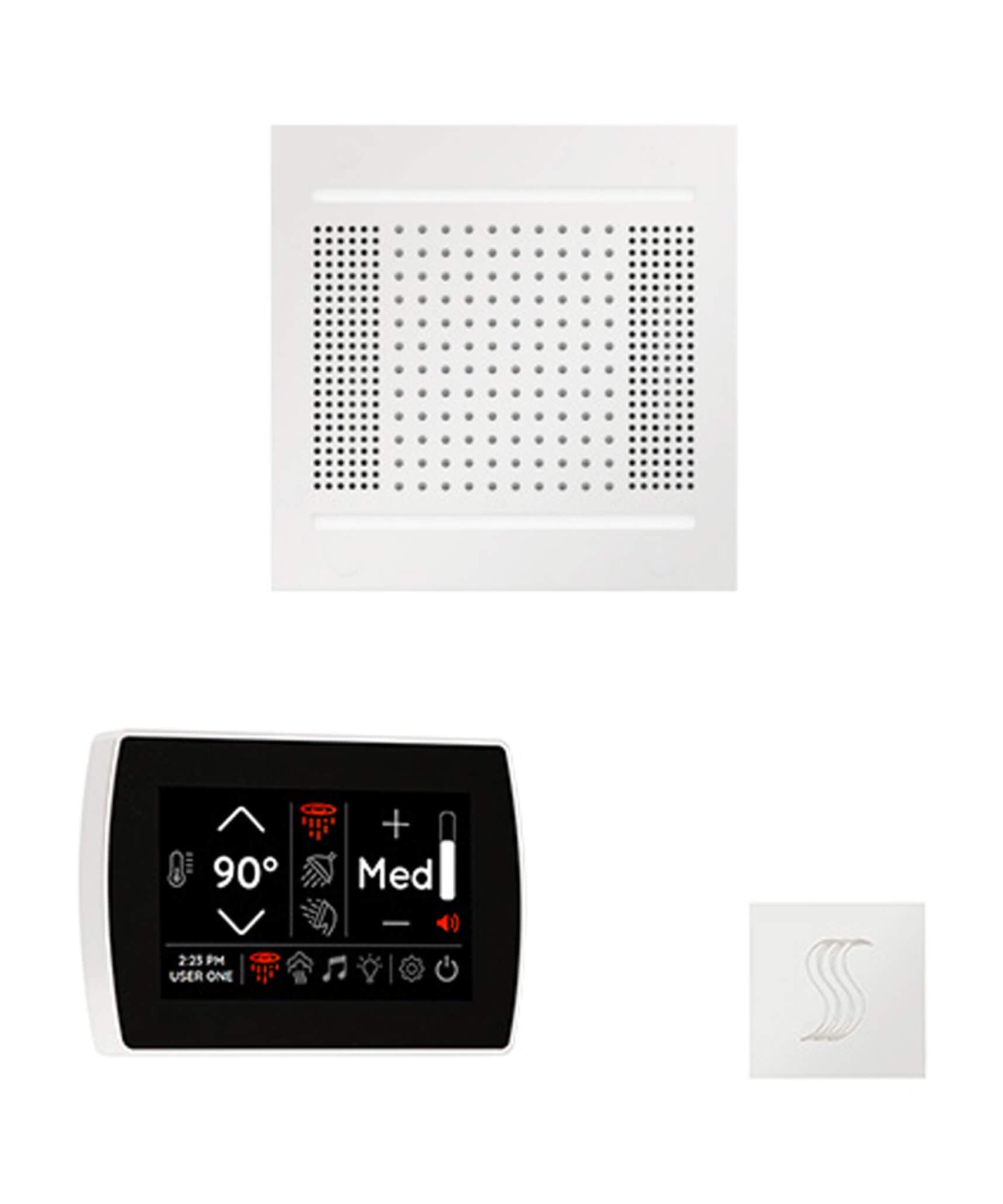ThermaSol SignaTouch 5-Inch Display Steam Control Package With HydroVive Rainhead (SAK12821)