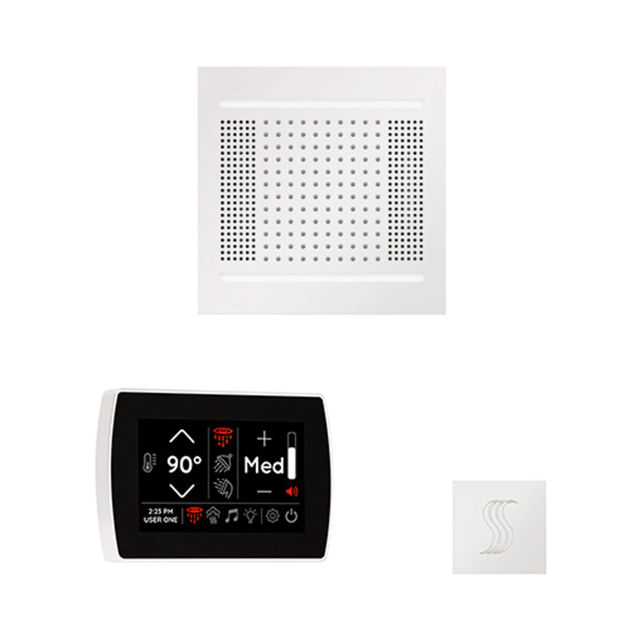 ThermaSol SignaTouch 5-Inch Display Steam Control Package With HydroVive Rainhead (SAK12821)