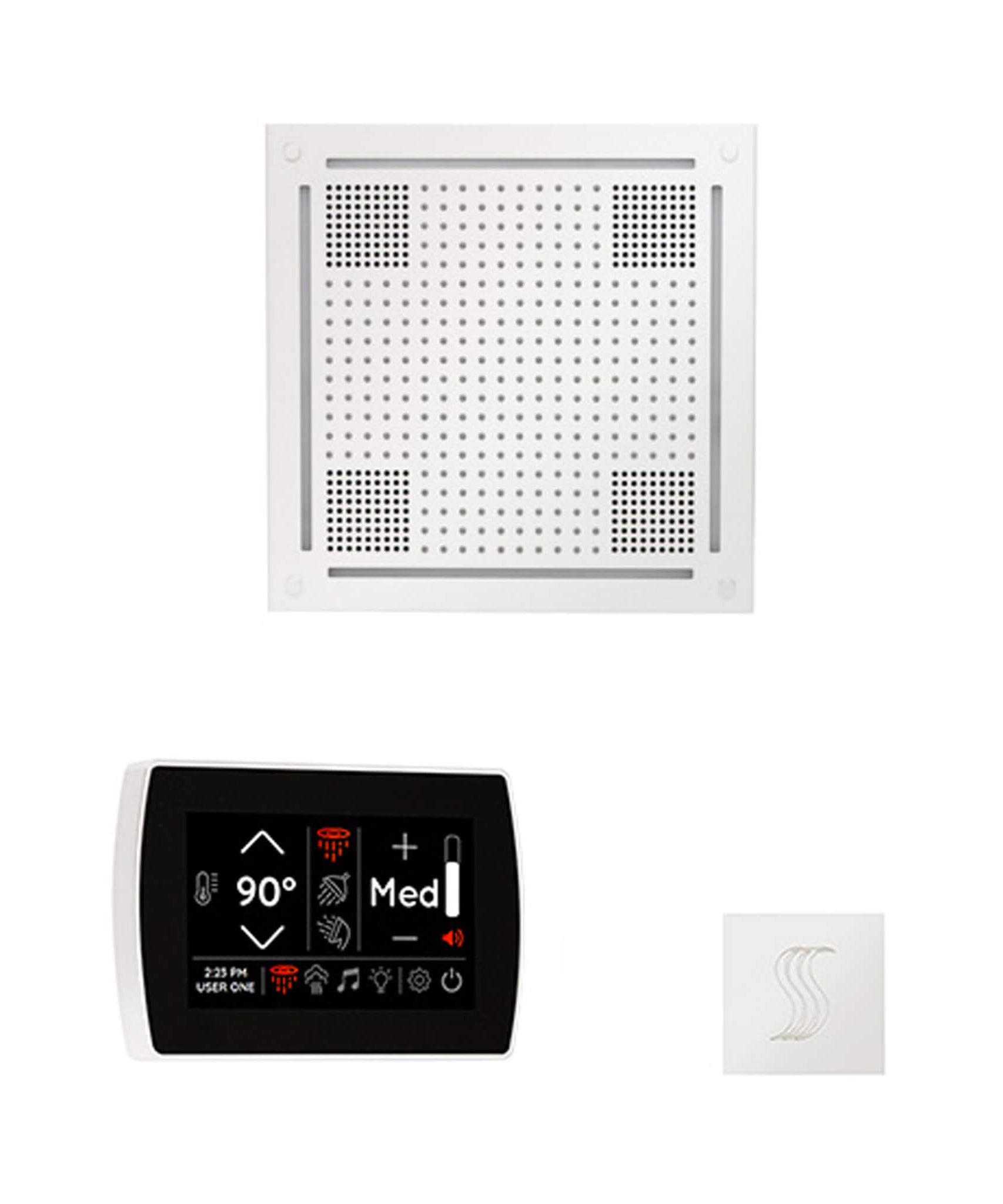 ThermaSol SignaTouch 5-Inch Display Steam Control Package With HydroVive Rainhead (SAK12821)