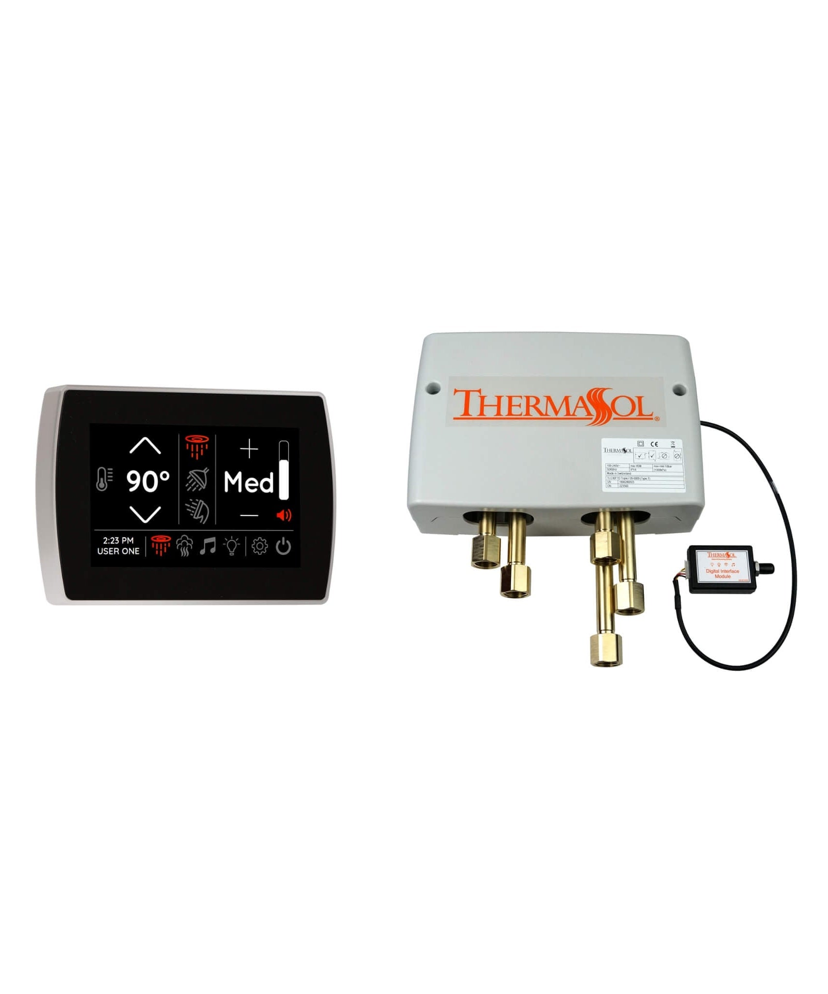 ThermaSol SignaTouch 5-Inch Digital Shower Valve Control Package [DSP-SIGF] (SAK17542)