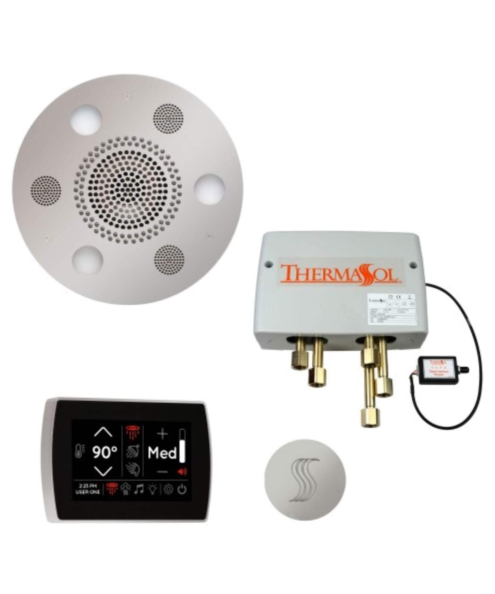 ThermaSol SignaTouch Flushmount 5-Inch Digital Shower Steam Control Package With Serenity 10 [TWPSR] (SAK84375)