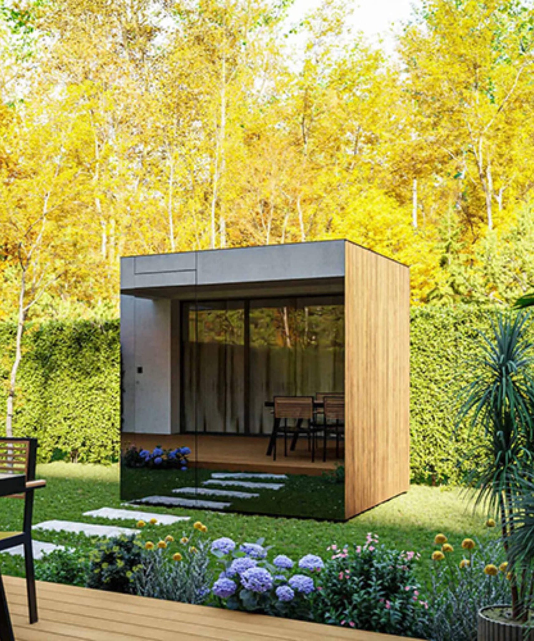 ThermaSol Spectra 4-Person Fully-Assembled Outdoor Sauna Cabin [Made-To-Order] [14-SPECTRA] (SAK46921)