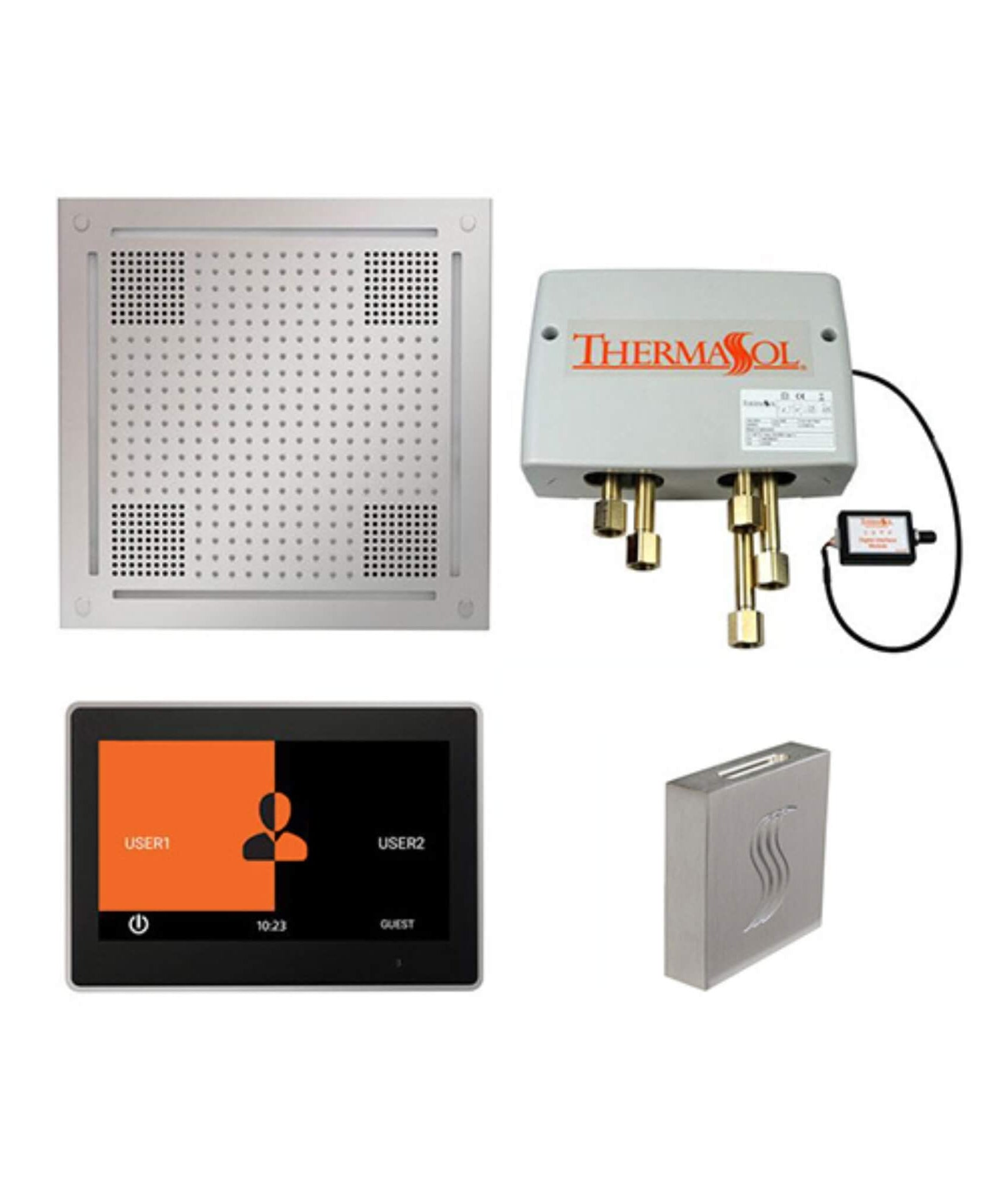 ThermaSol ThermaTouch 10-Inch Smart Shower Package With HydroVive 18-Inch And SteamVection Technology [TWPH10US] (SAK24571)