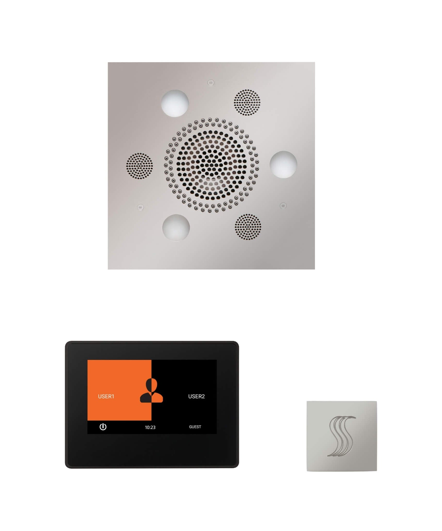 ThermaSol ThermaTouch 7-Inch Polished Chrome Square Steam Control Package [WSTP7S] (SAK12695)