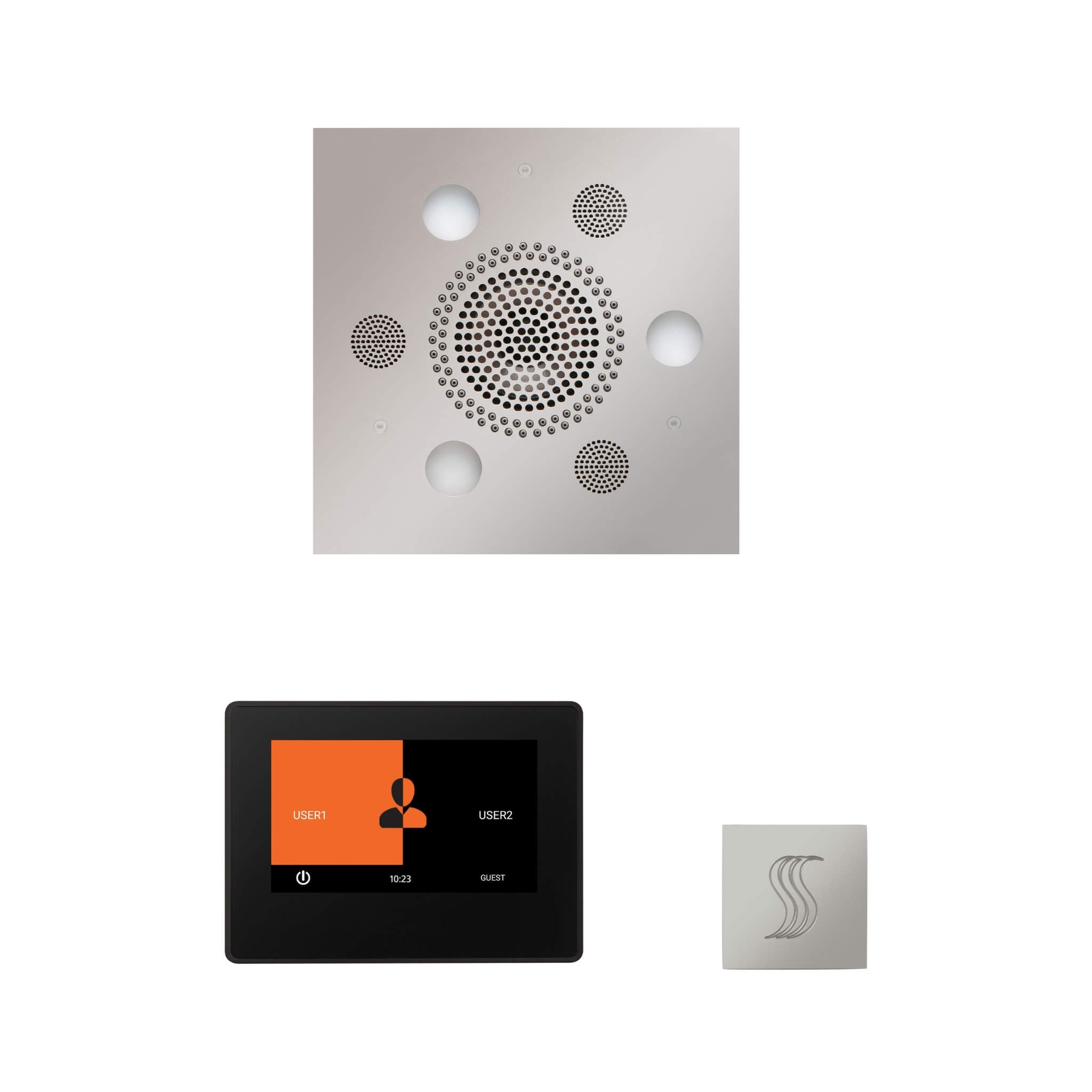 ThermaSol ThermaTouch 7-Inch Polished Chrome Square Steam Control Package [WSTP7S] (SAK12695)
