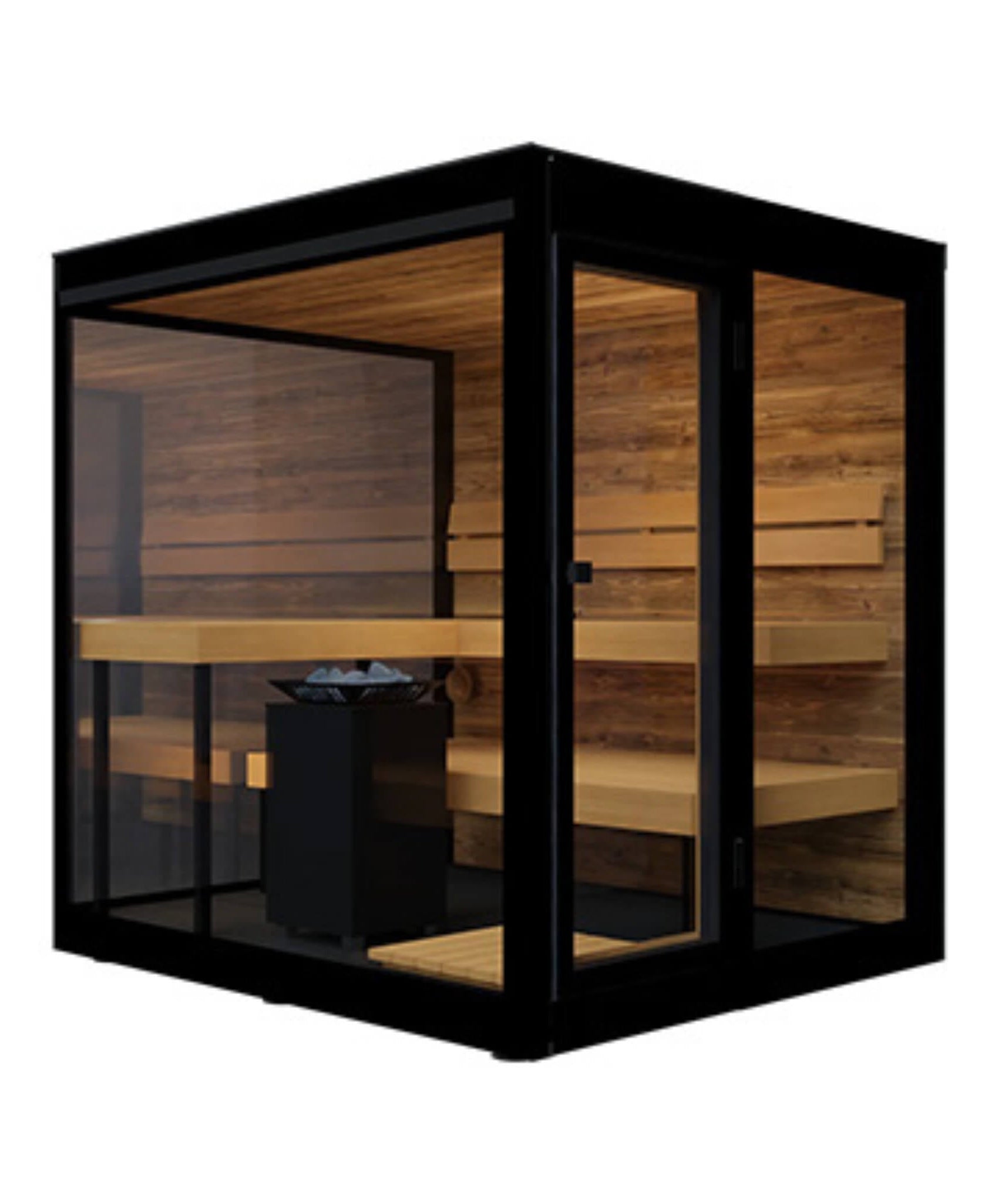 ThermaSol Vue 4-Person Outdoor Mirrored Glass Sauna [Made-To-Order] [14-VUEDL/R] (SAK84963)