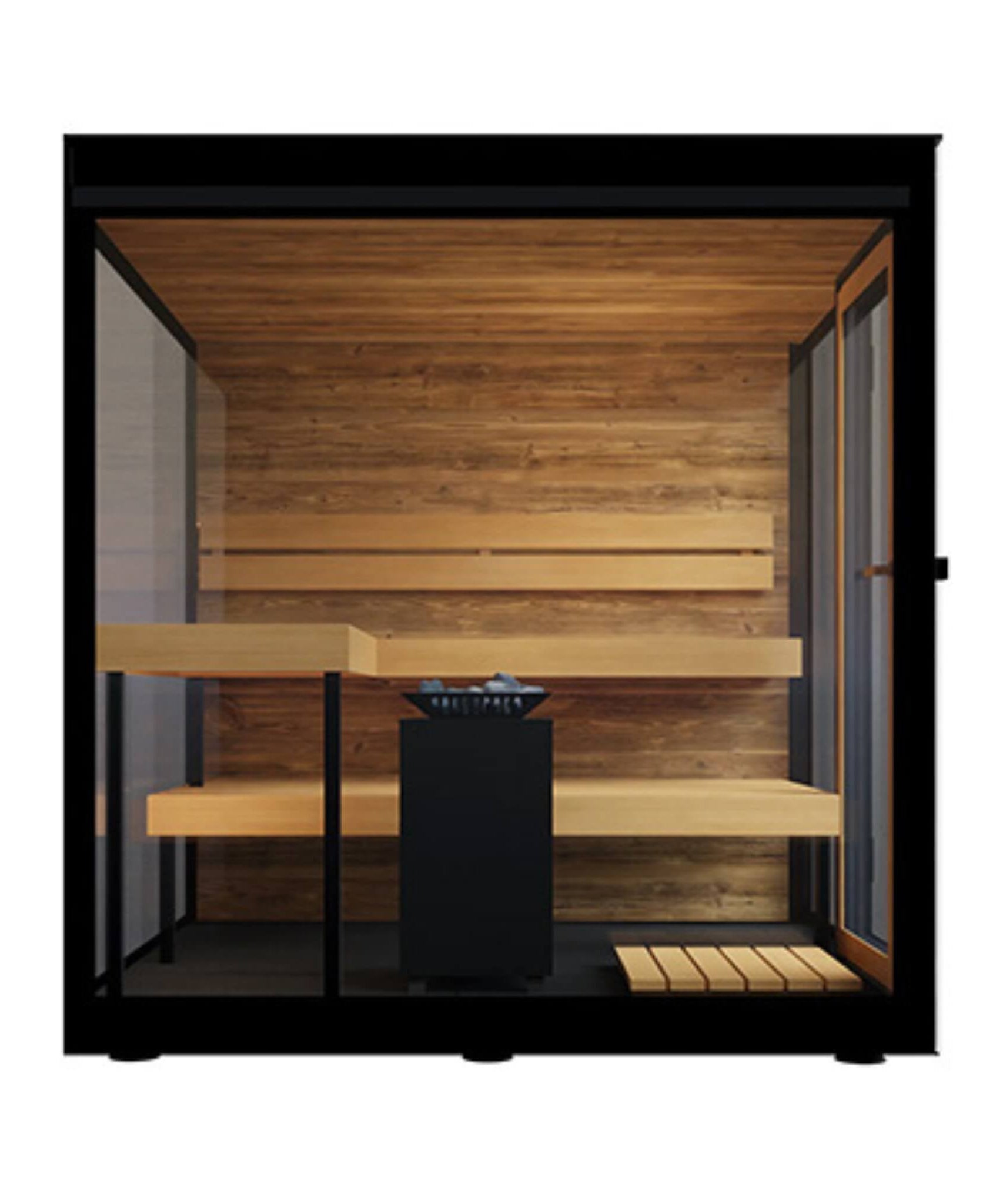 ThermaSol Vue 4-Person Outdoor Mirrored Glass Sauna [Made-To-Order] [14-VUEDL/R] (SAK84963)