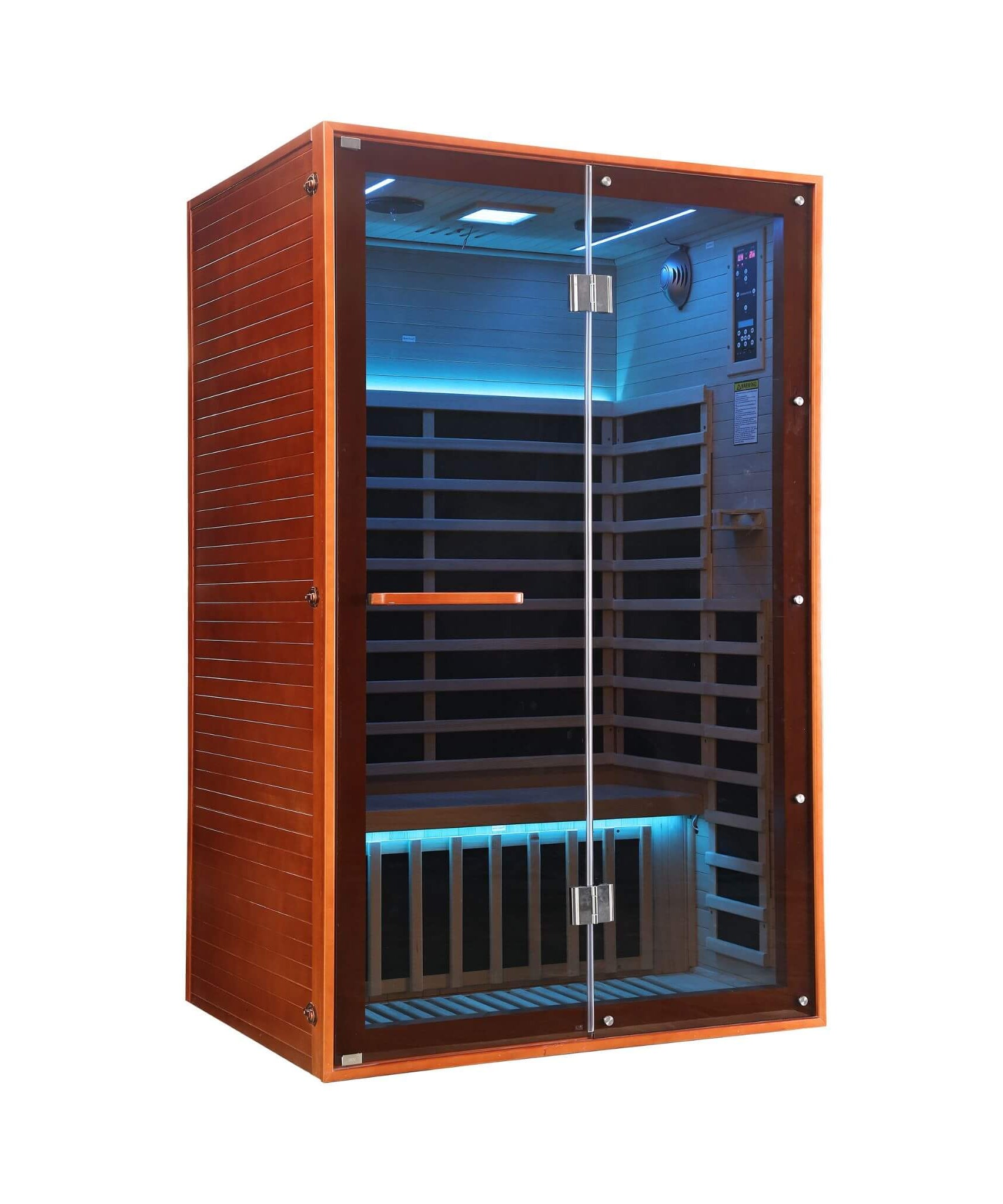 Thermora Fontaine 2-Person Luxury Canadian Hemlock Infrared Sauna With Glass Front (SAK97216)