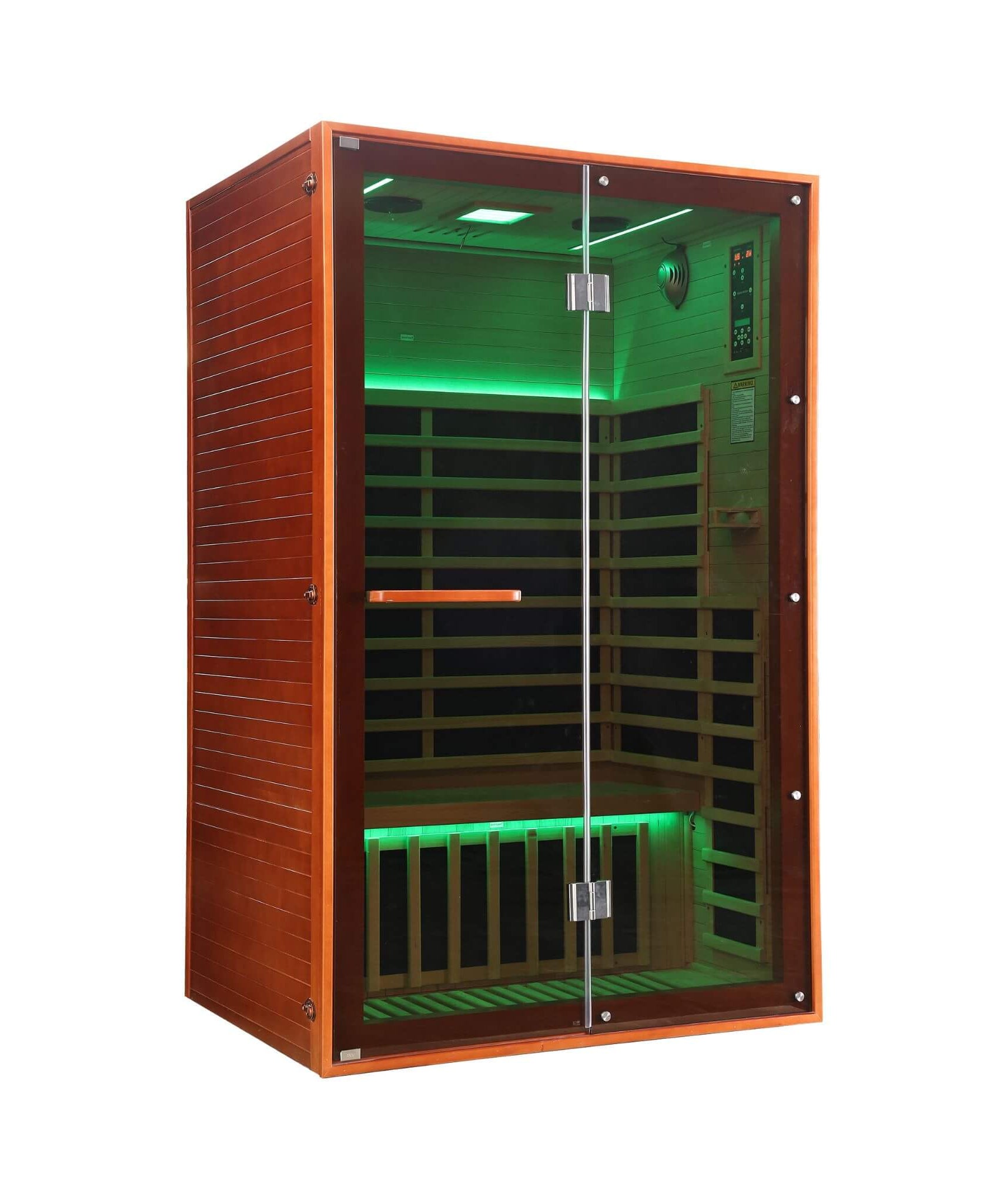 Thermora Fontaine 2-Person Luxury Canadian Hemlock Infrared Sauna With Glass Front (SAK97216)