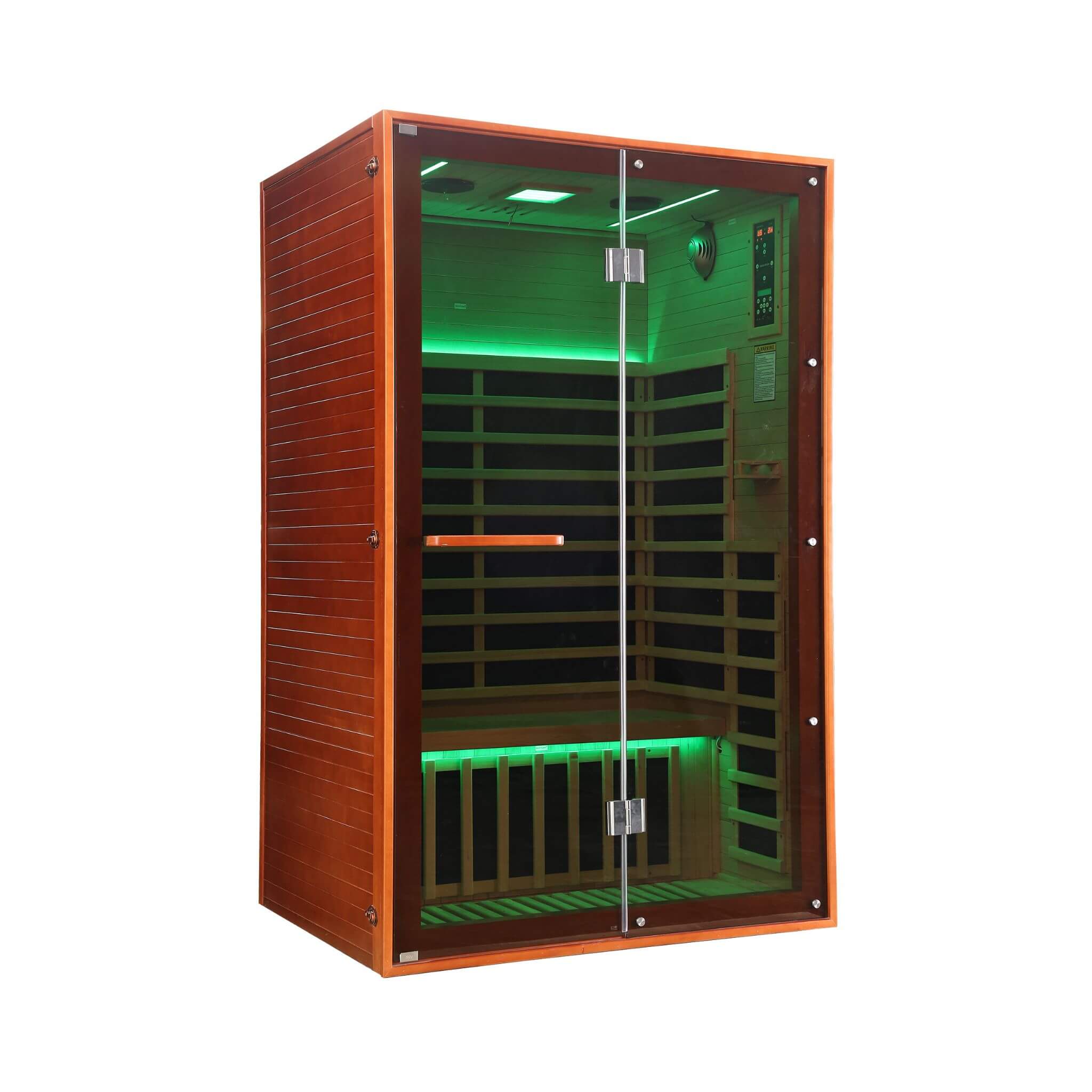 Thermora Fontaine 2-Person Luxury Canadian Hemlock Infrared Sauna With Glass Front (SAK97216)