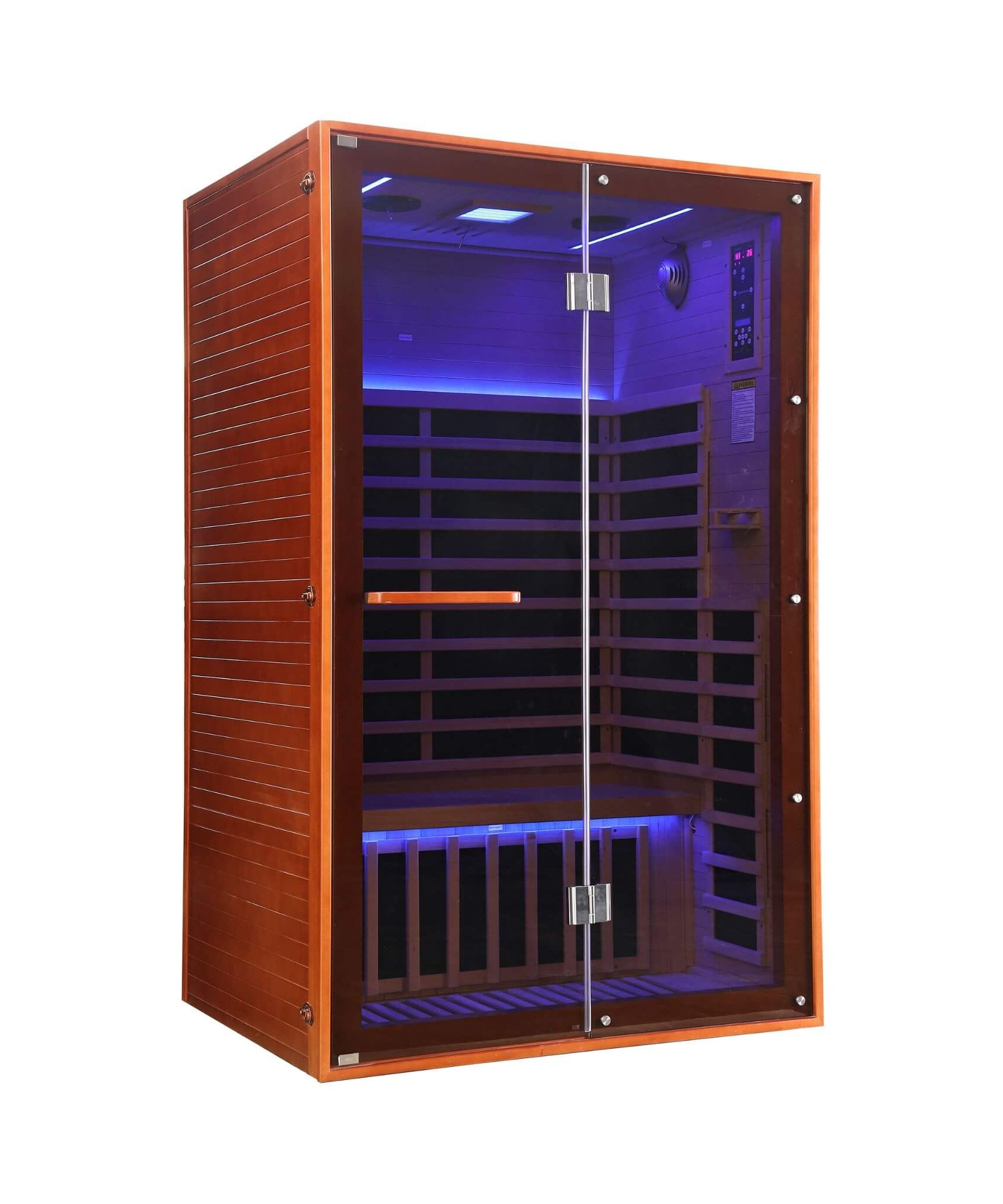 Thermora Fontaine 2-Person Luxury Canadian Hemlock Infrared Sauna With Glass Front (SAK97216)