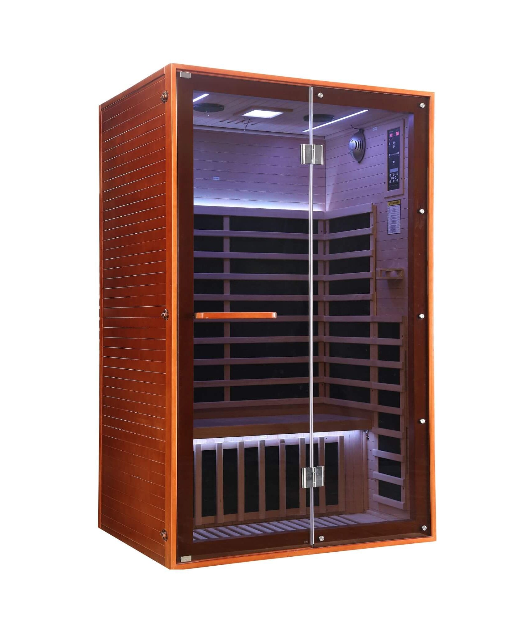 Thermora Fontaine 2-Person Luxury Canadian Hemlock Infrared Sauna With Glass Front (SAK97216)