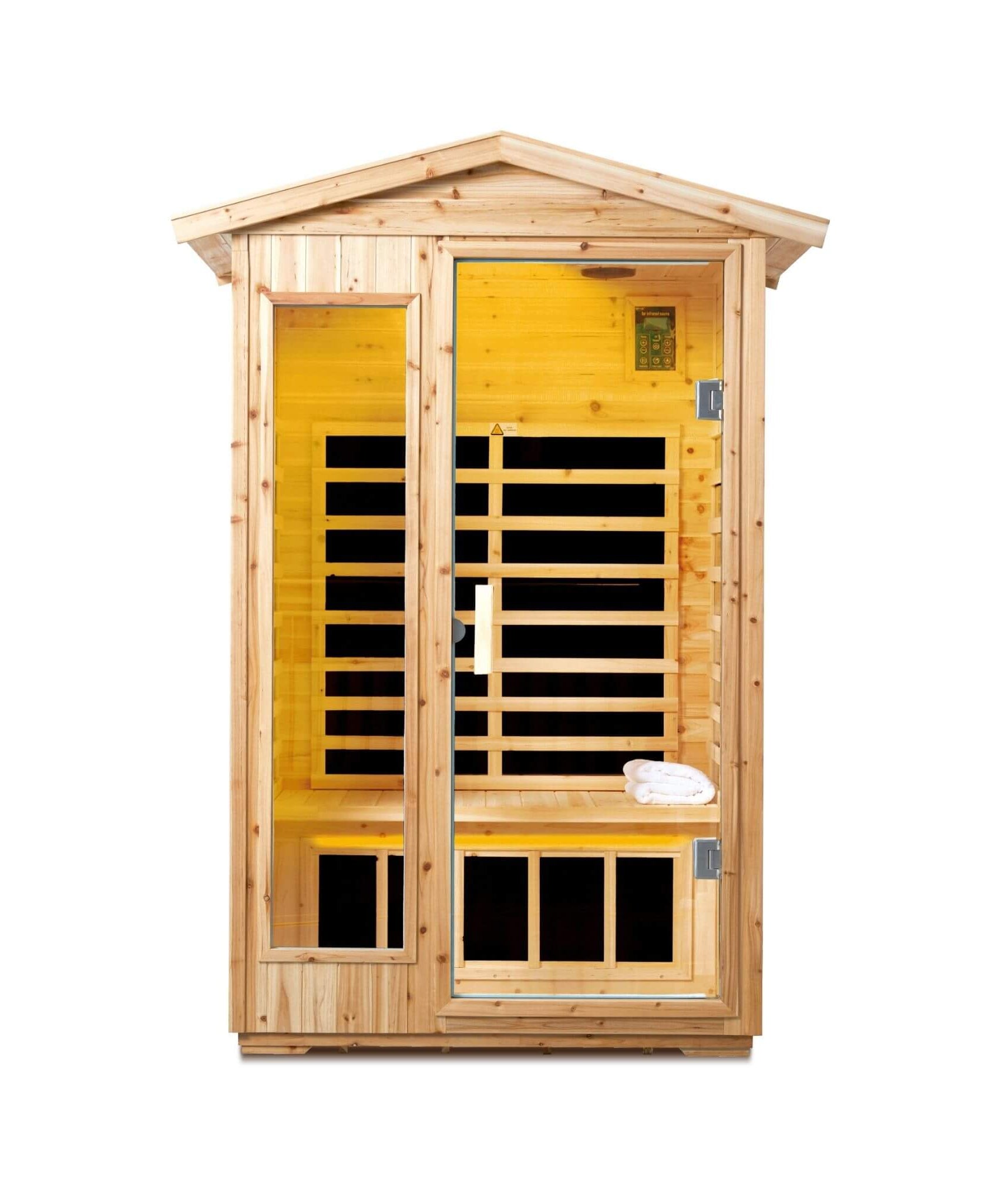 Thermora Vexa 2-Person Outdoor Infrared Sauna With Bluetooth Audio And LED Lighting (SAK28694)
