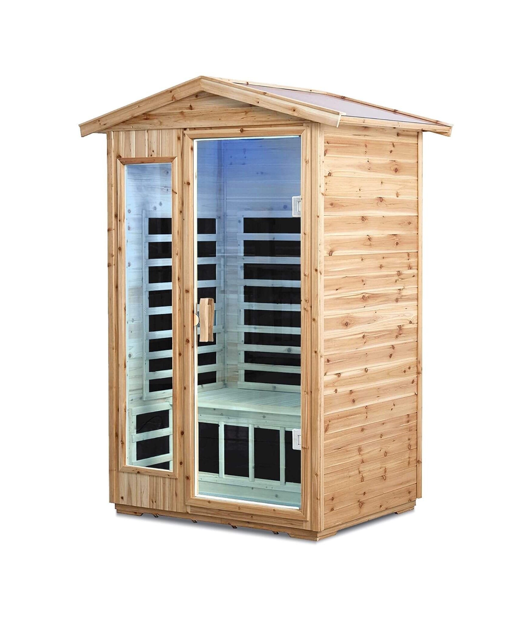 Thermora Vexa 2-Person Outdoor Infrared Sauna With Bluetooth Audio And LED Lighting (SAK28694)