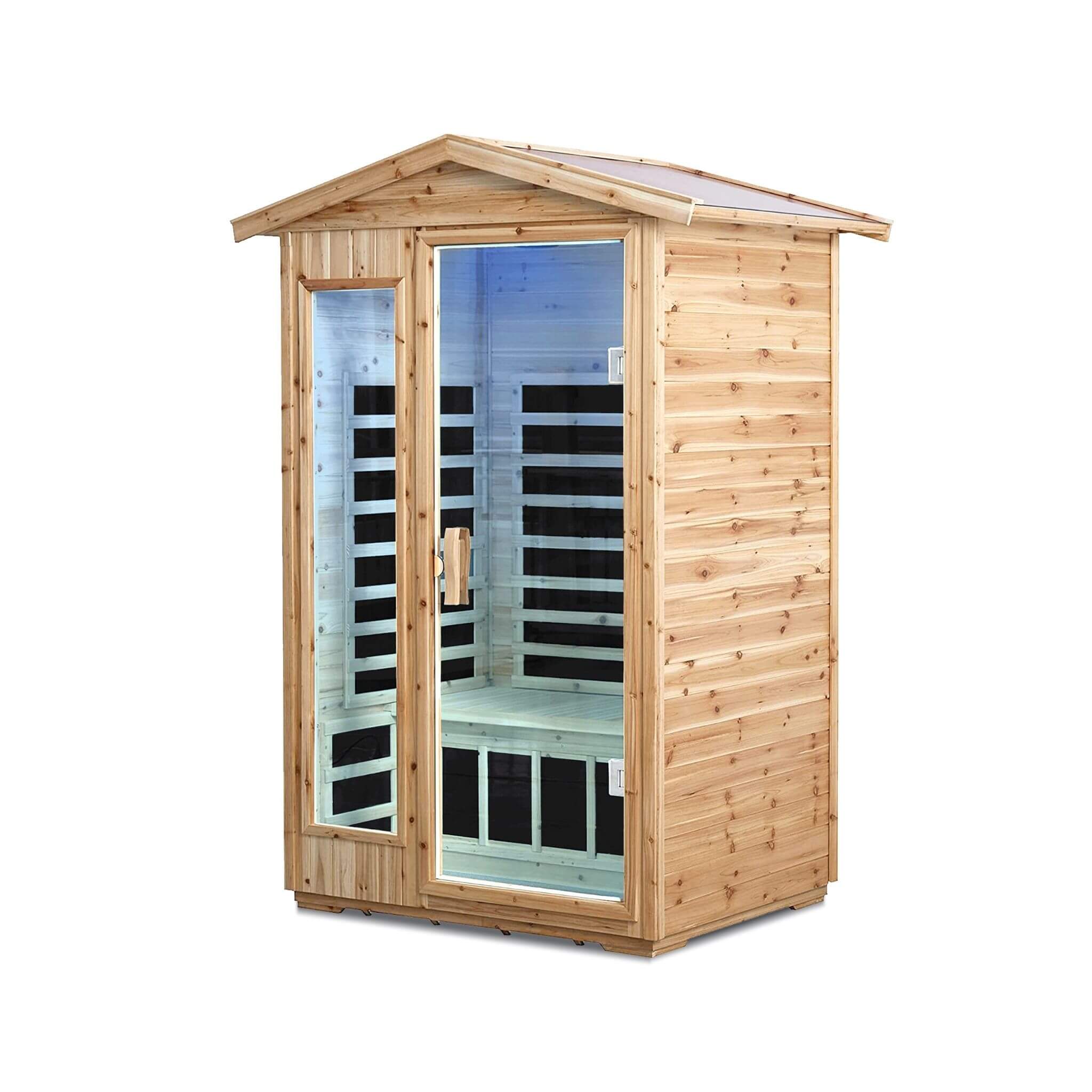 Thermora Vexa 2-Person Outdoor Infrared Sauna With Bluetooth Audio And LED Lighting (SAK28694)