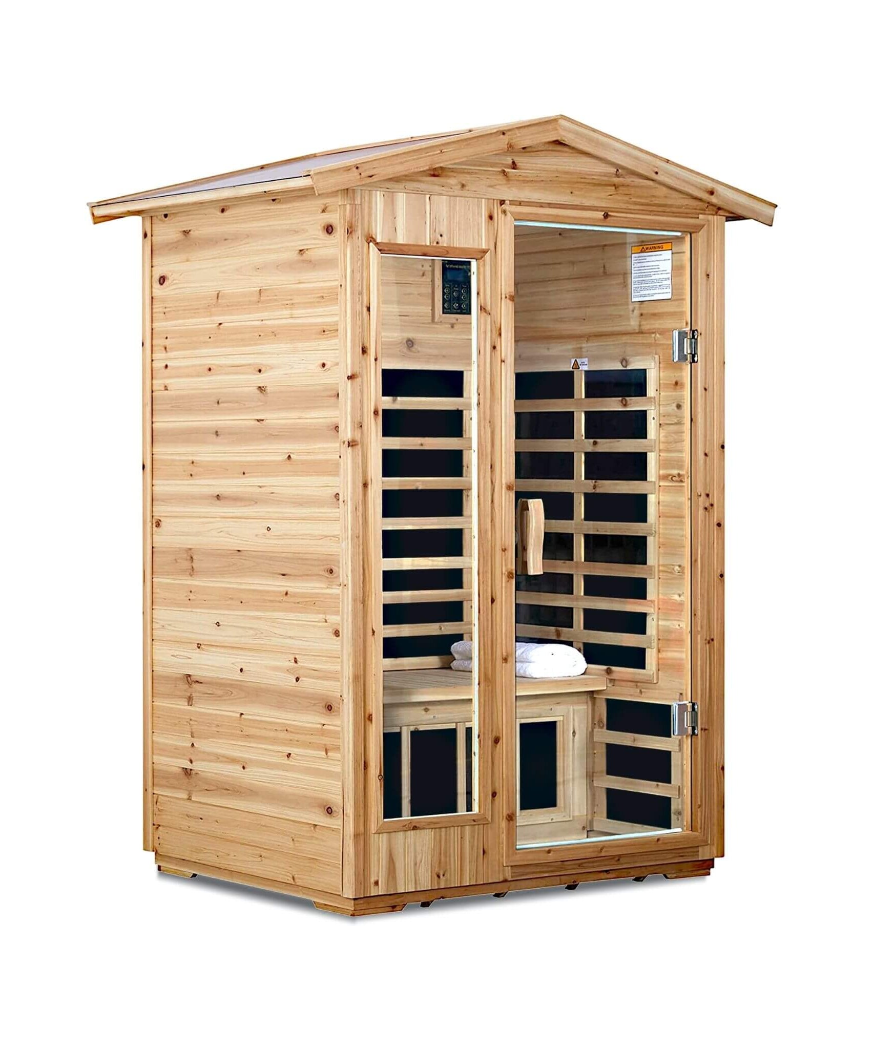 Thermora Vexa 2-Person Outdoor Infrared Sauna With Bluetooth Audio And LED Lighting (SAK28694)