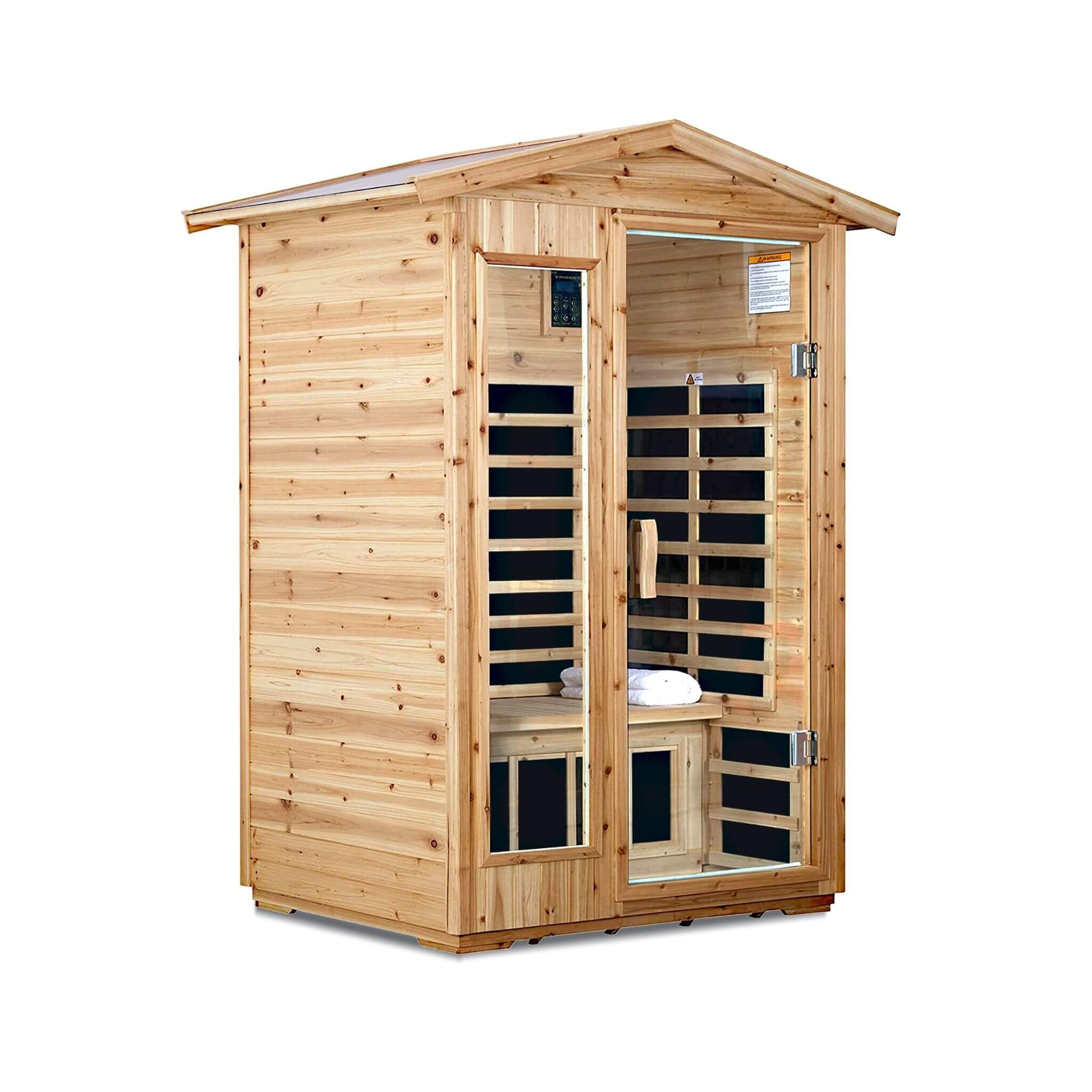 Thermora Vexa 2-Person Outdoor Infrared Sauna With Bluetooth Audio And LED Lighting (SAK28694)