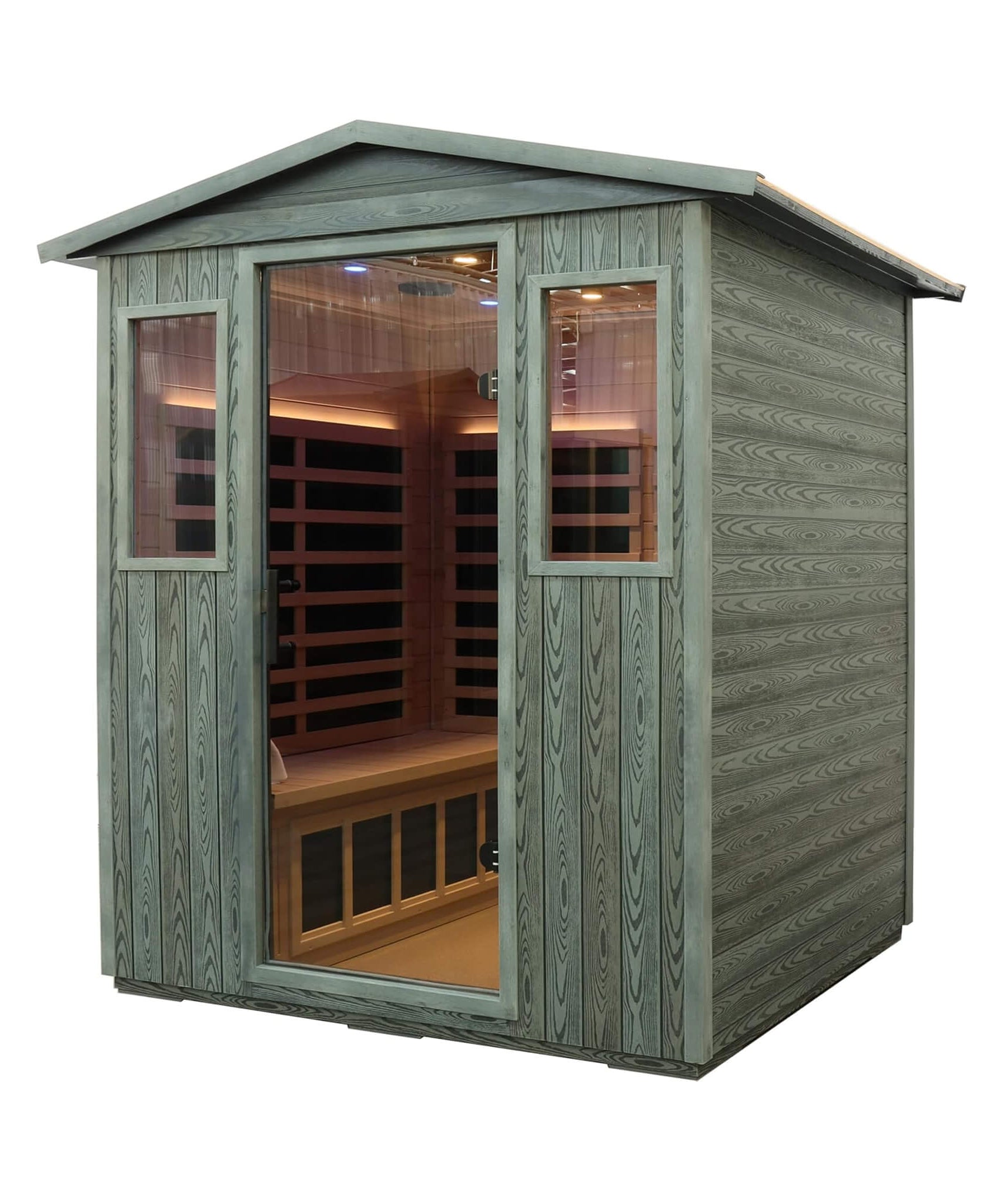 Thermora Eterna 4-Person Full-Spectrum Low EMF Carbonized Composite Infrared Sauna Room With Bluetooth Speakers (SAK70182)