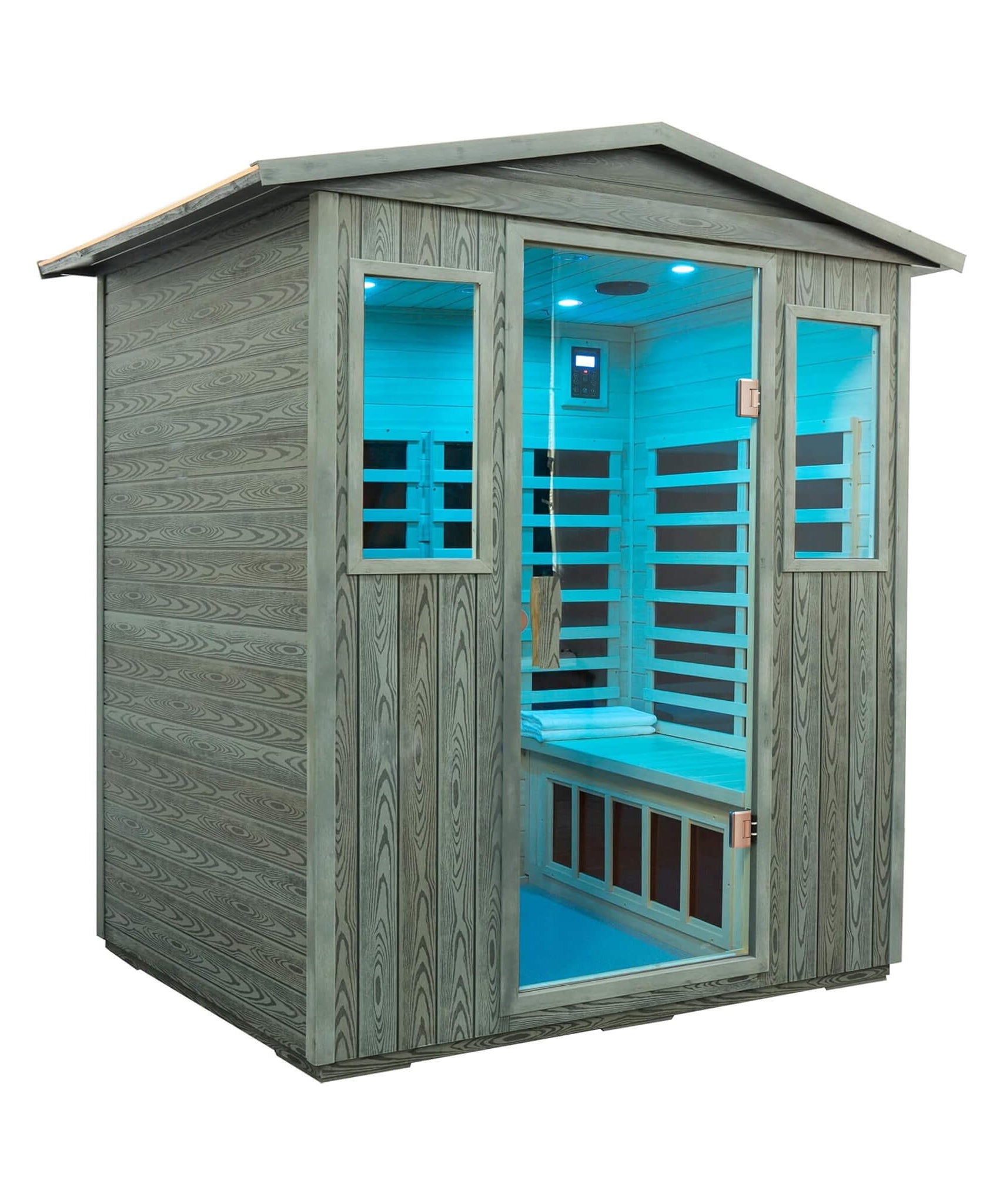 Thermora Eterna 4-Person Full-Spectrum Low EMF Carbonized Composite Infrared Sauna Room With Bluetooth Speakers (SAK70182)