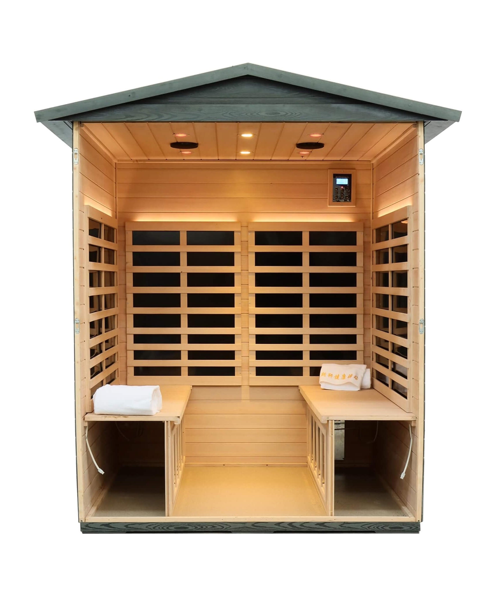 Thermora Eterna 4-Person Full-Spectrum Low EMF Carbonized Composite Infrared Sauna Room With Bluetooth Speakers (SAK70182)