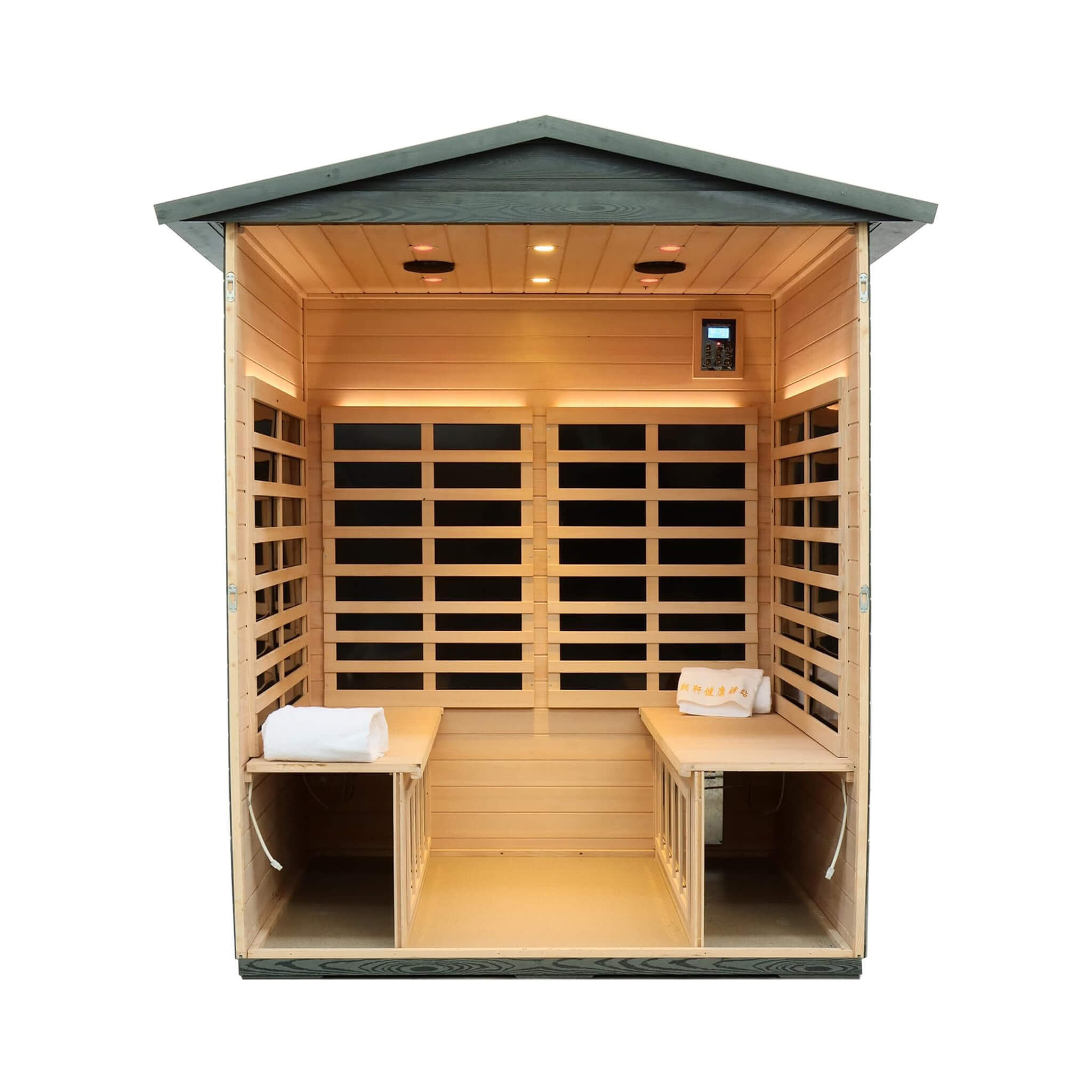 Thermora Eterna 4-Person Full-Spectrum Low EMF Carbonized Composite Infrared Sauna Room With Bluetooth Speakers (SAK70182)