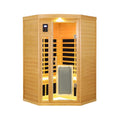 Thermora Laurent Premium 2-Person 1600W Corner Space Infrared Wooden Sauna Room With Bluetooth Speakers (SAK81524)