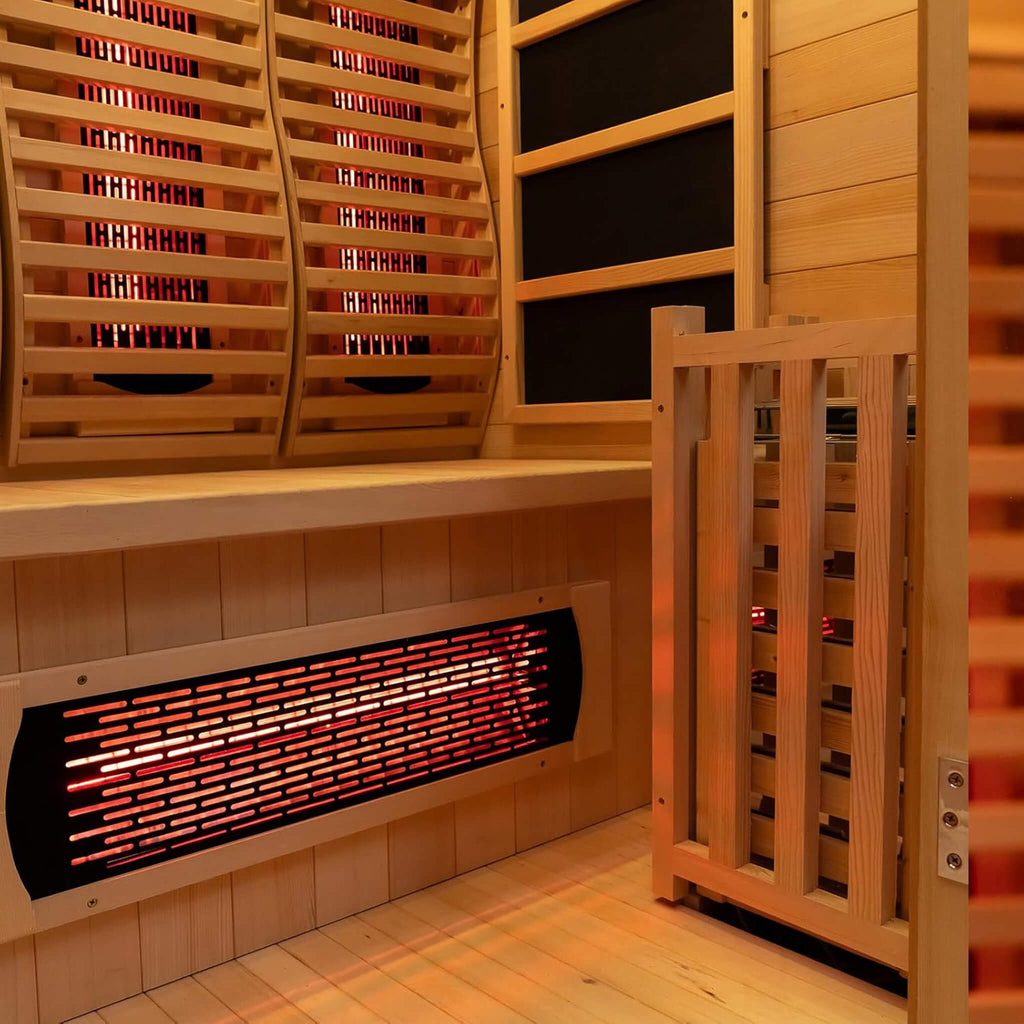 Rövia Luma 2-Person Indoor Hybrid Sauna Room With Infrared And 3.5KW Steam Heater [Made-To-Order] (SAK83750)