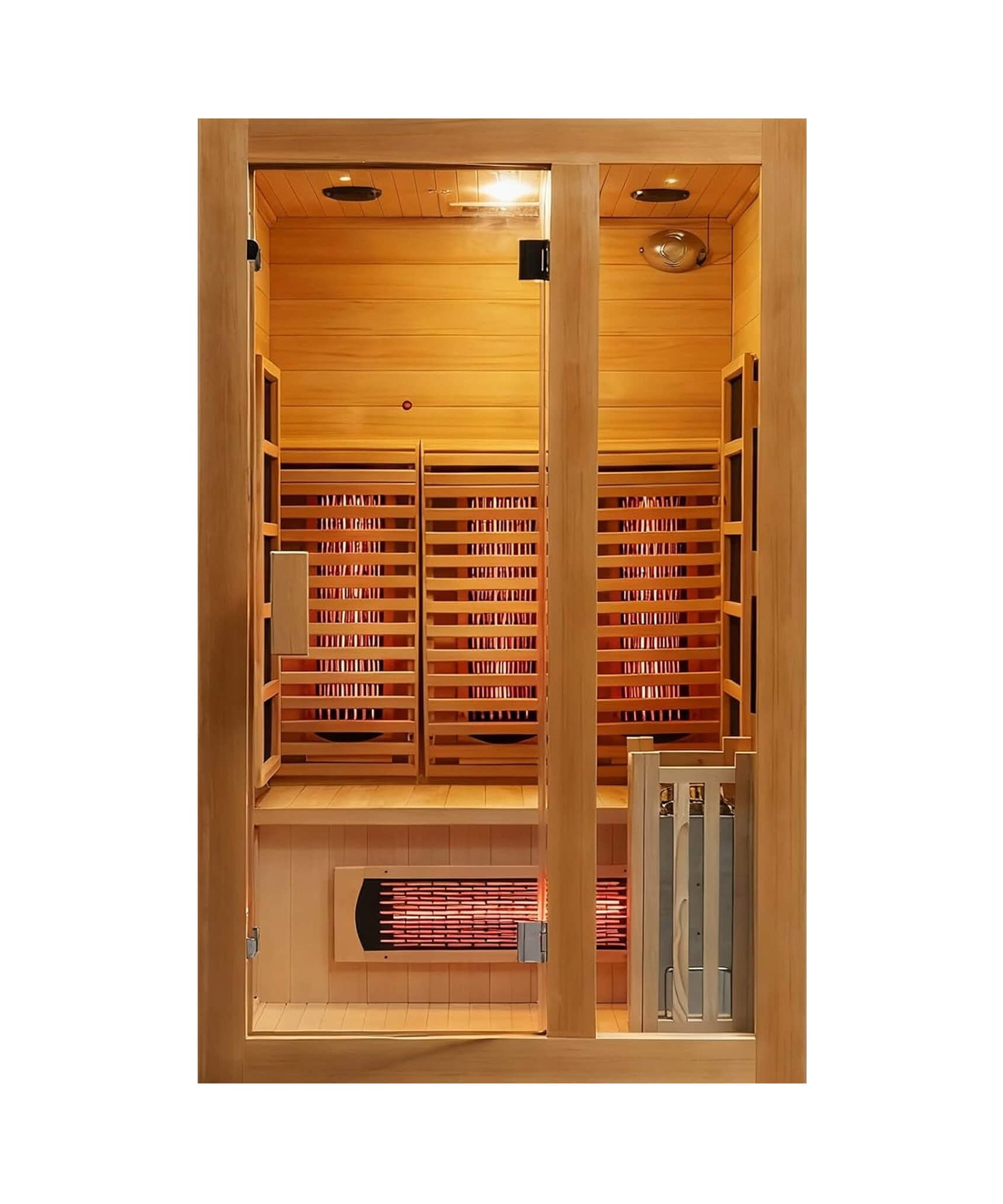 Rövia Luma 2-Person Indoor Hybrid Sauna Room With Infrared And 3.5KW Steam Heater [Made-To-Order] (SAK83750)