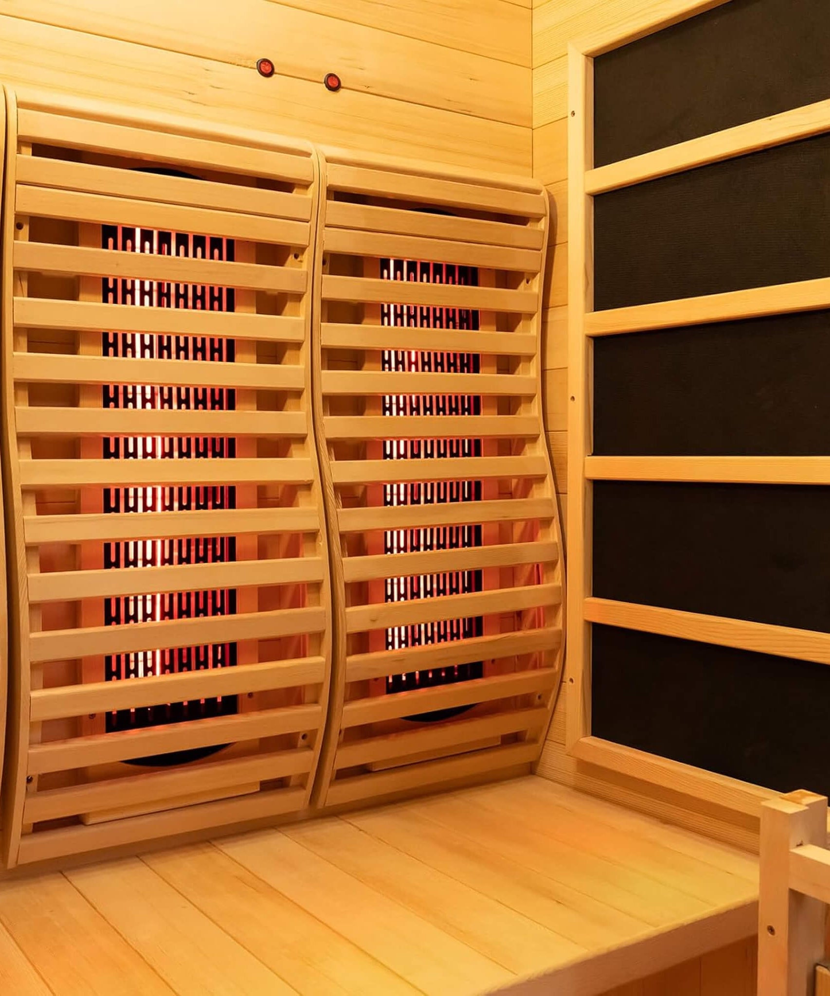 Rövia Luma 2-Person Indoor Hybrid Sauna Room With Infrared And 3.5KW Steam Heater [Made-To-Order] (SAK83750)
