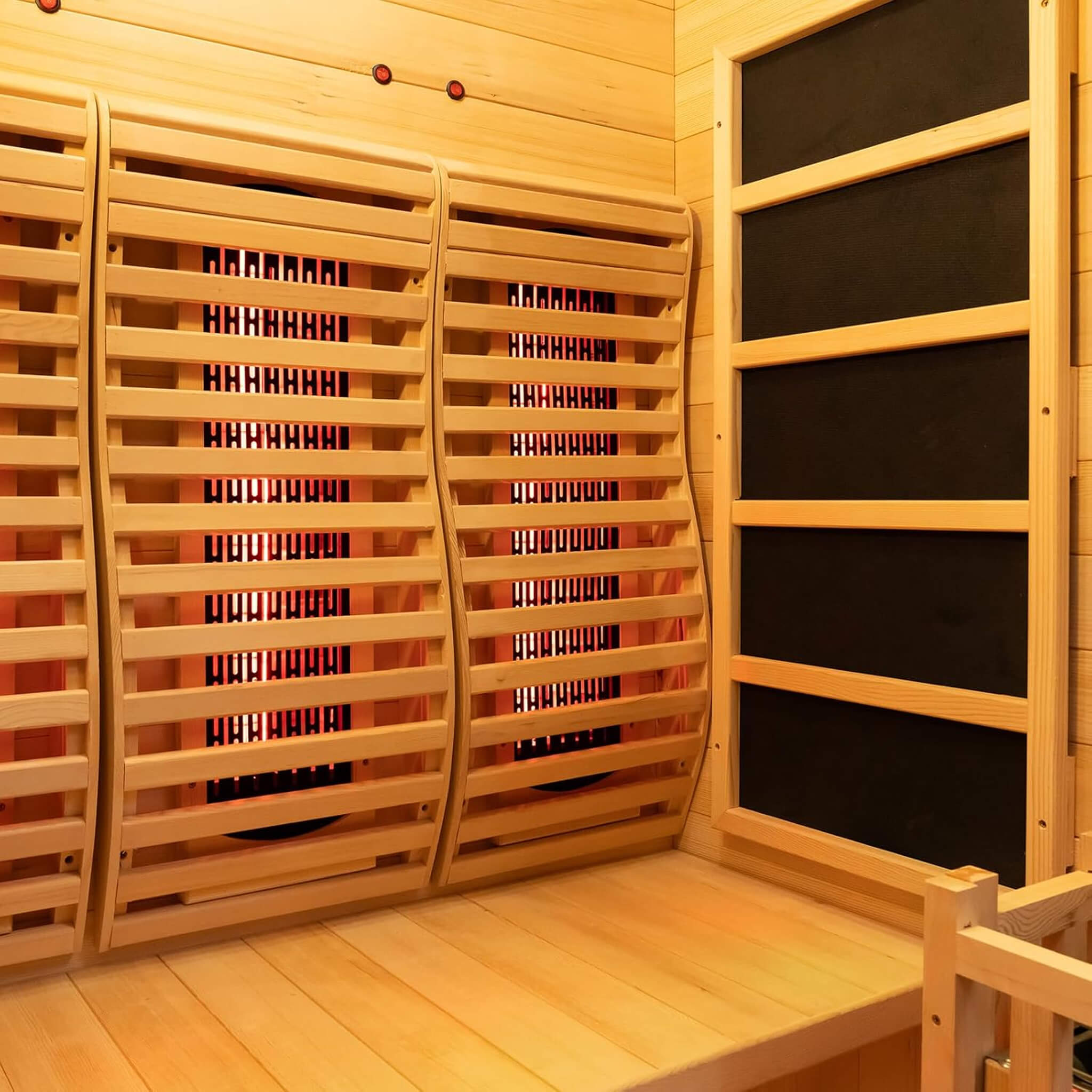 Rövia Luma 2-Person Indoor Hybrid Sauna Room With Infrared And 3.5KW Steam Heater [Made-To-Order] (SAK83750)
