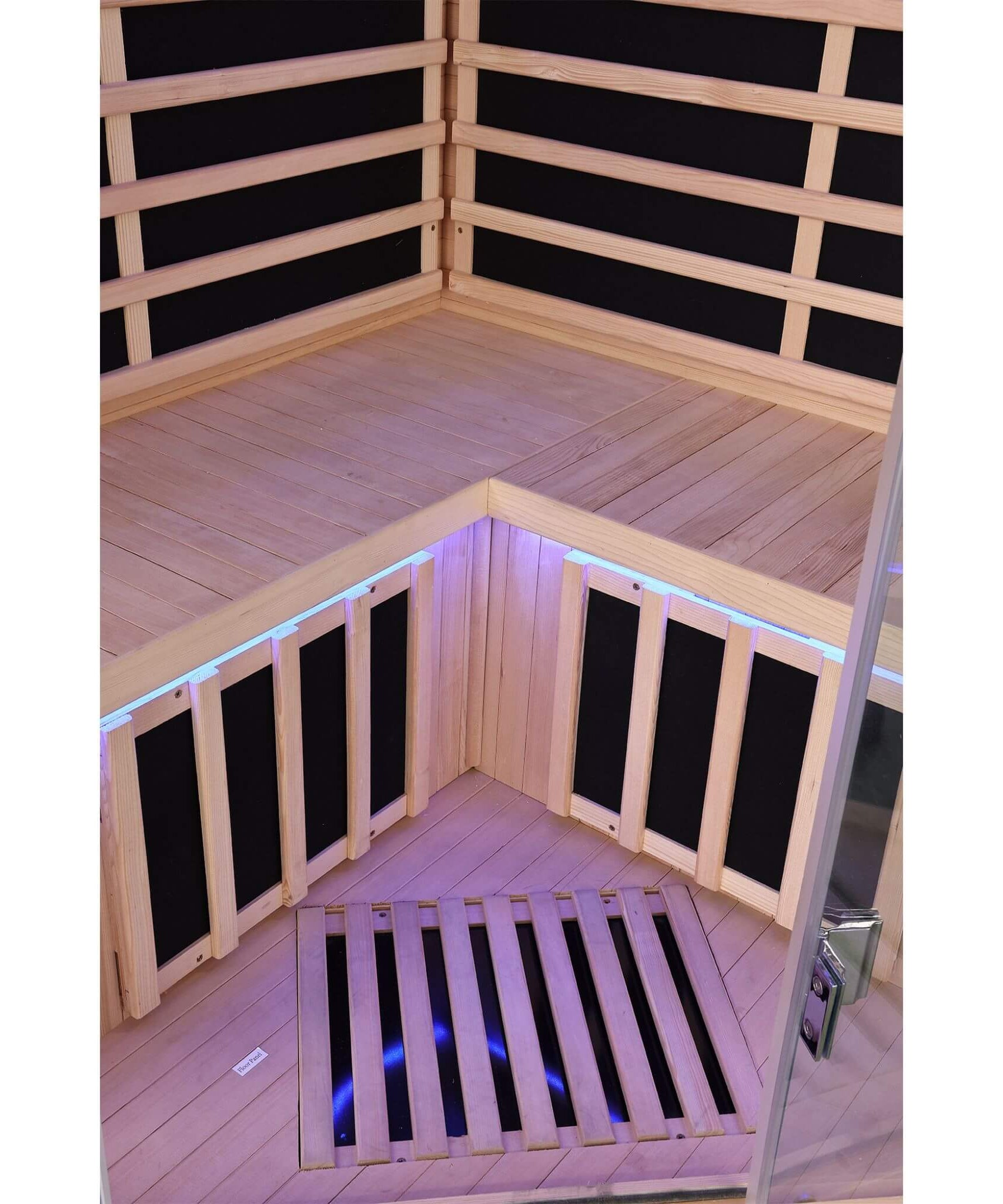 Ember Premium Canadian Hemlock 2-Person Indoor Infrared Sauna Room With Glass Front (SAK21495)