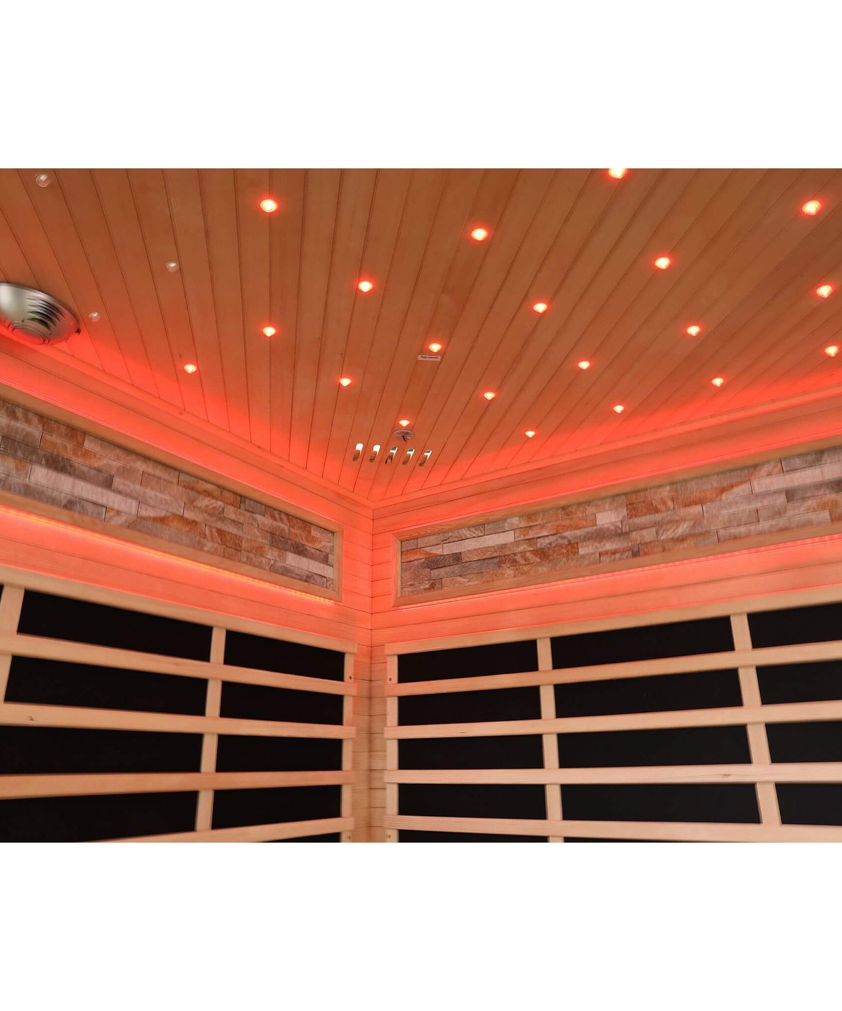 Aura Premium Canadian Hemlock Pentagonal Indoor Infrared Sauna Room With Glass Front (SAK98673)
