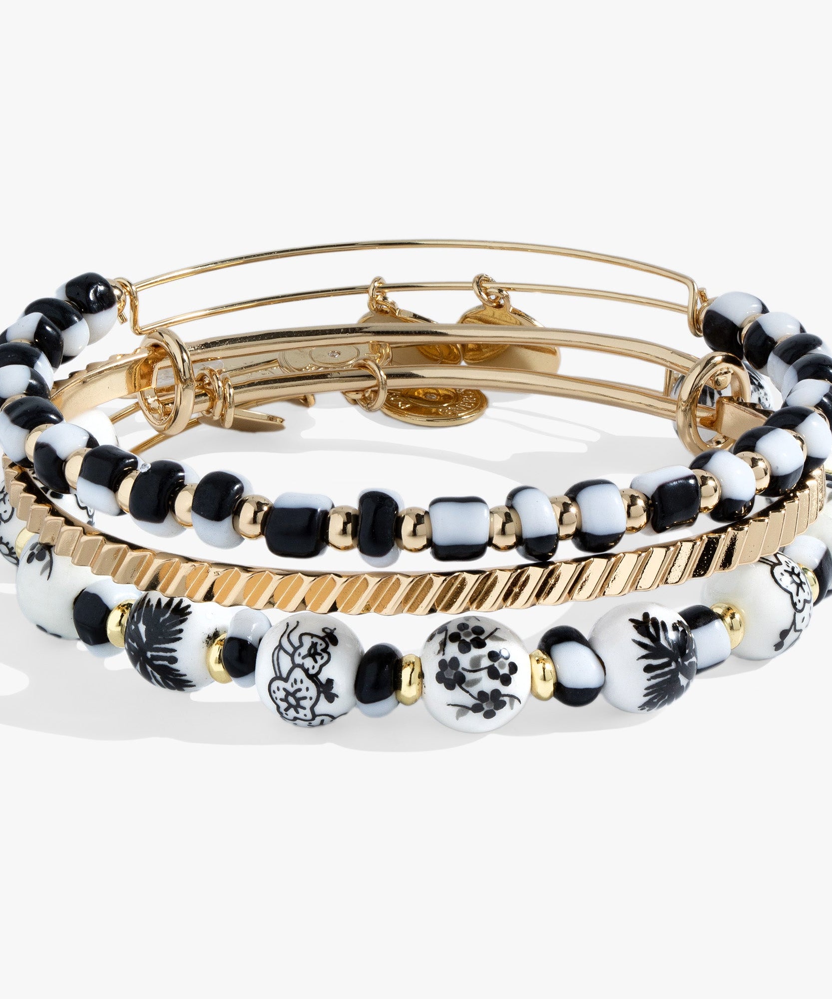 Toile Beaded Bangle Set of 3