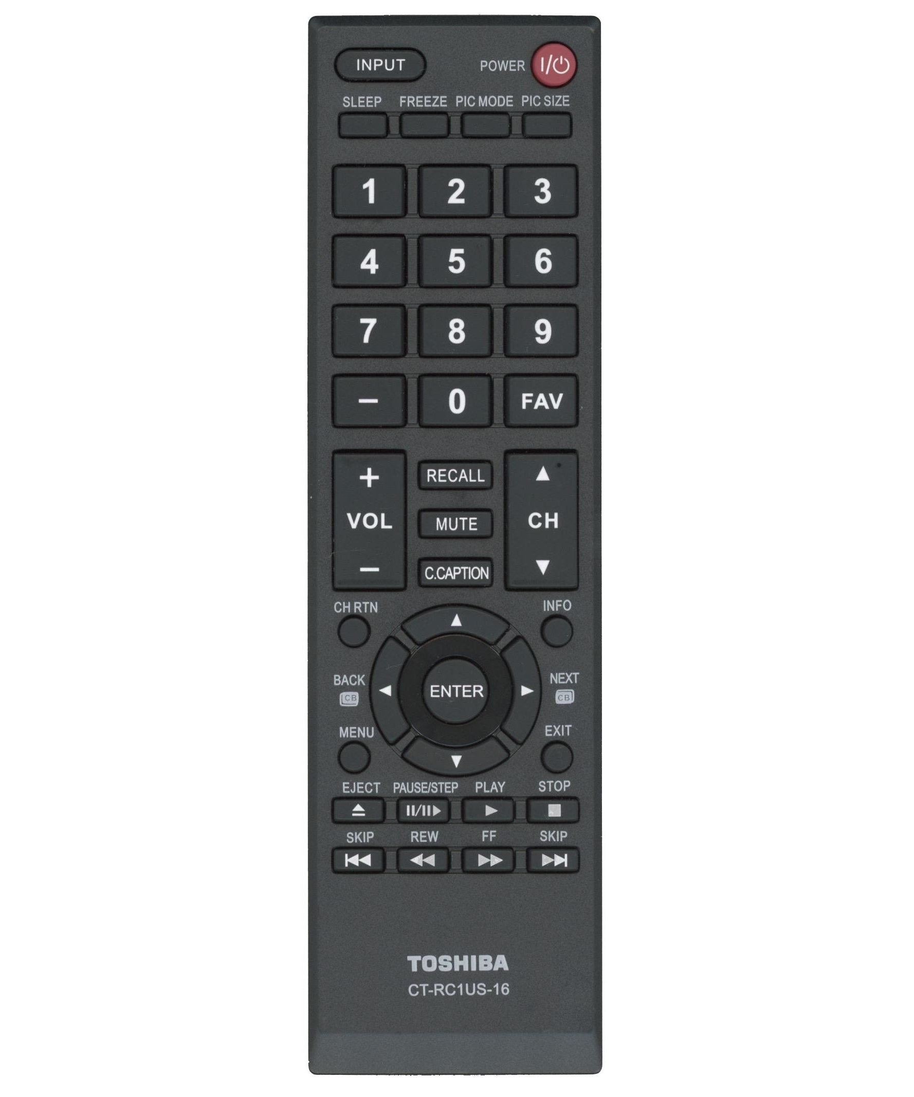 Toshiba CTRC1US16 TV Remote Control