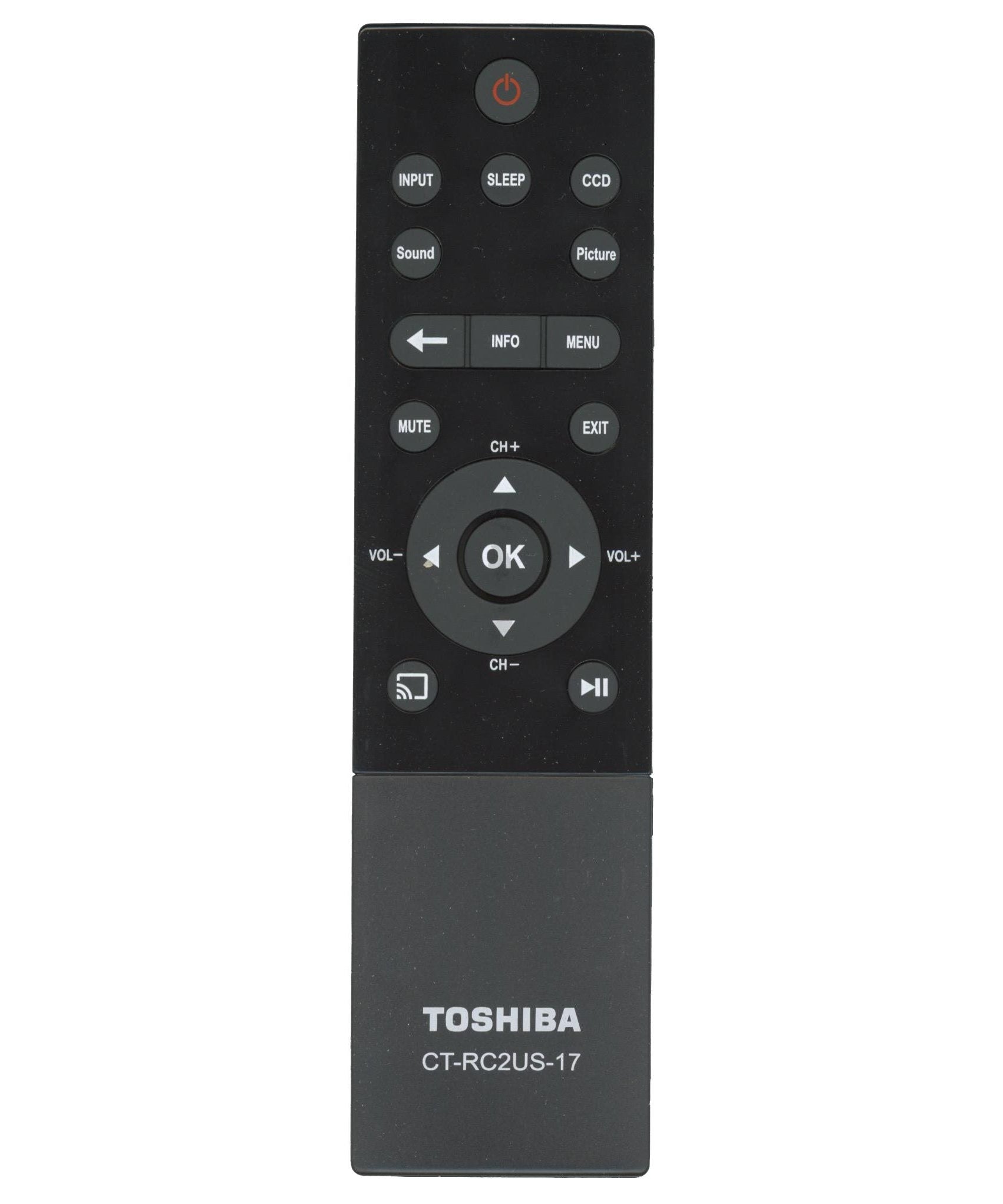 Toshiba CT-RC2US-17 SMARTCAST TV Remote Control - PK11V02290I
