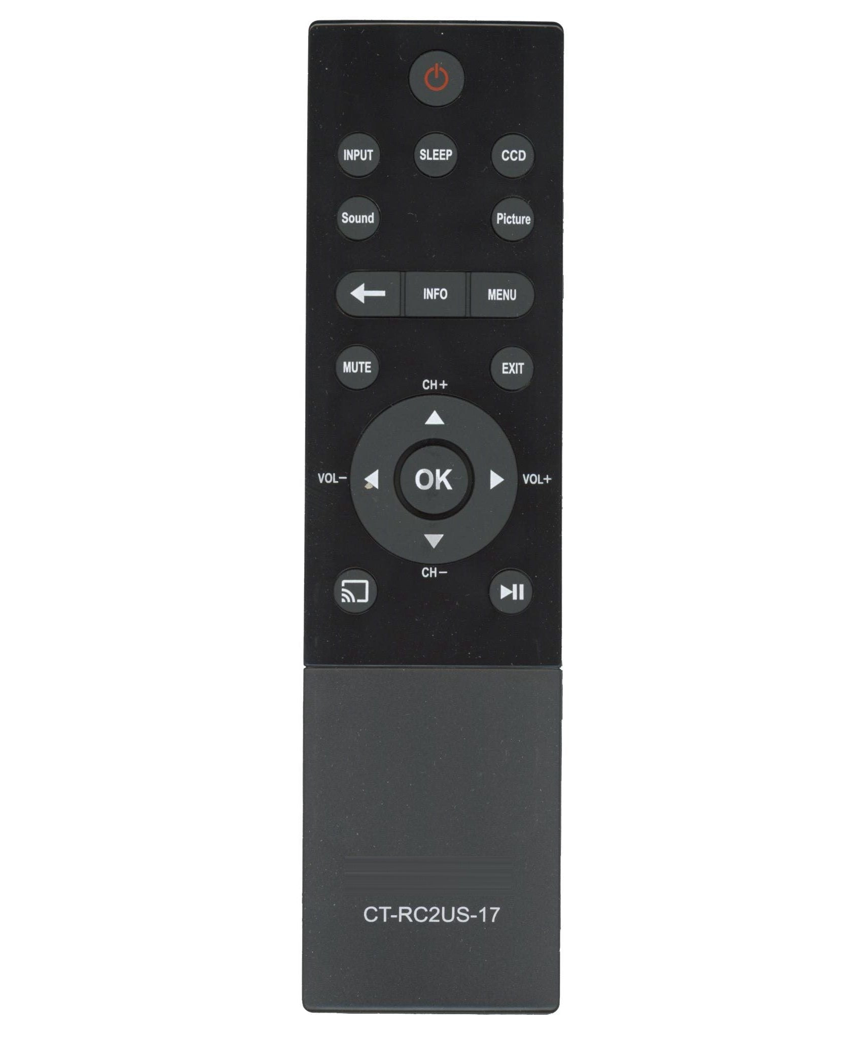 Toshiba CT-RC2US-17 SMARTCAST TV Remote Control - PK11V02290I